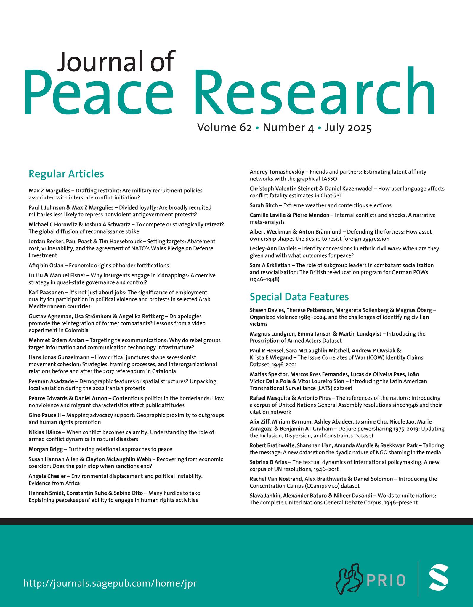 Journal of Peace Research | Oslo