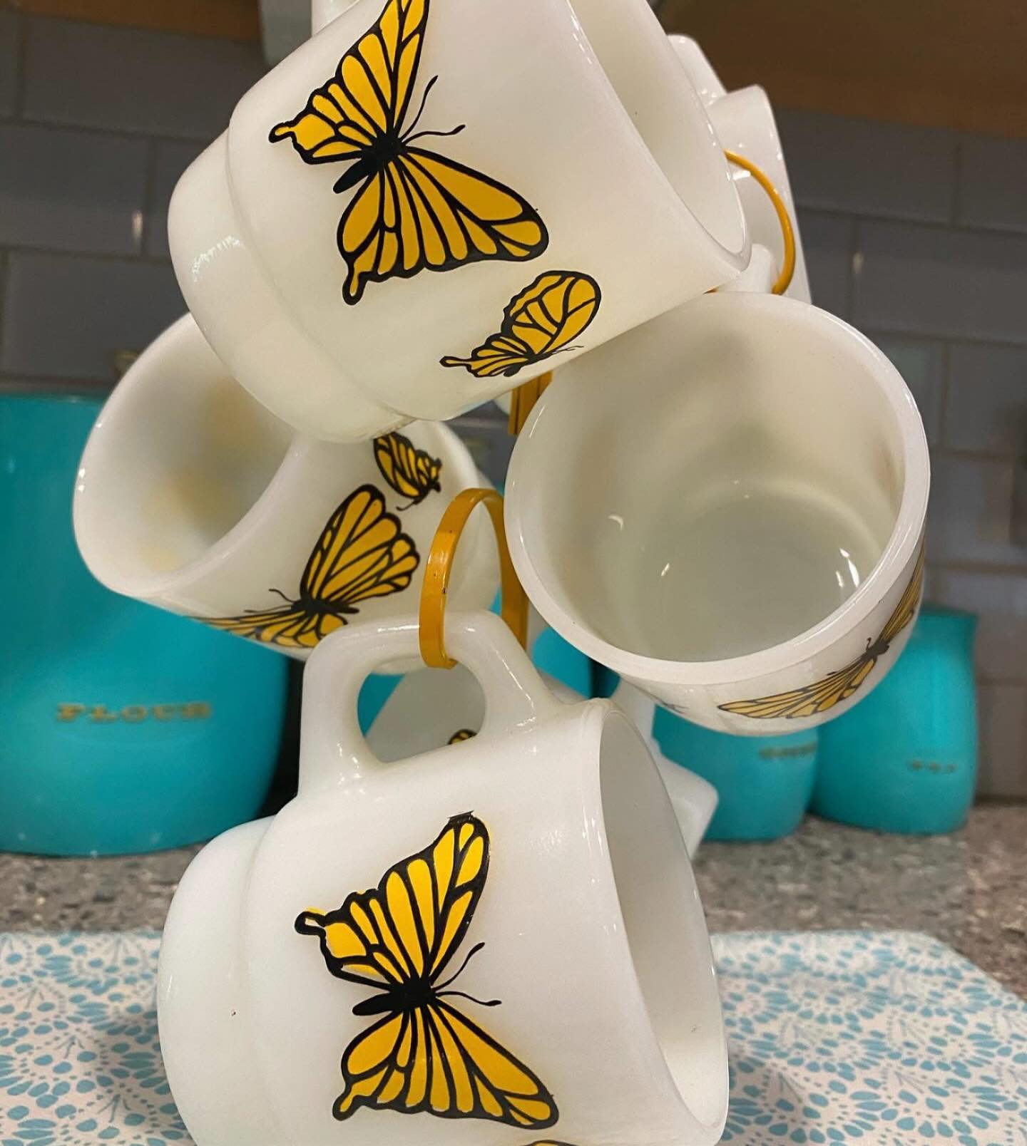 1970s ANCHOR HOCKING BUTTERFLY MUGS 💛🖤 - Part-Time Pickers | Facebook