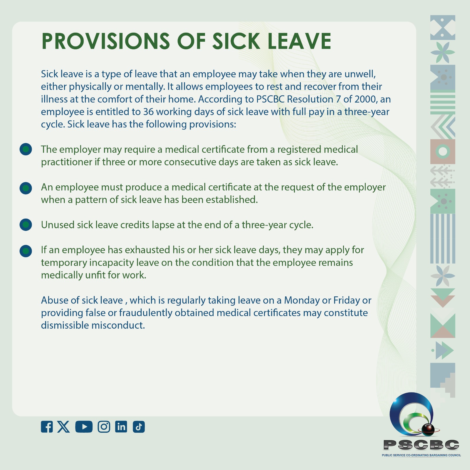 PSCBC - Sick leave is a type of leave that an employee may take when ...