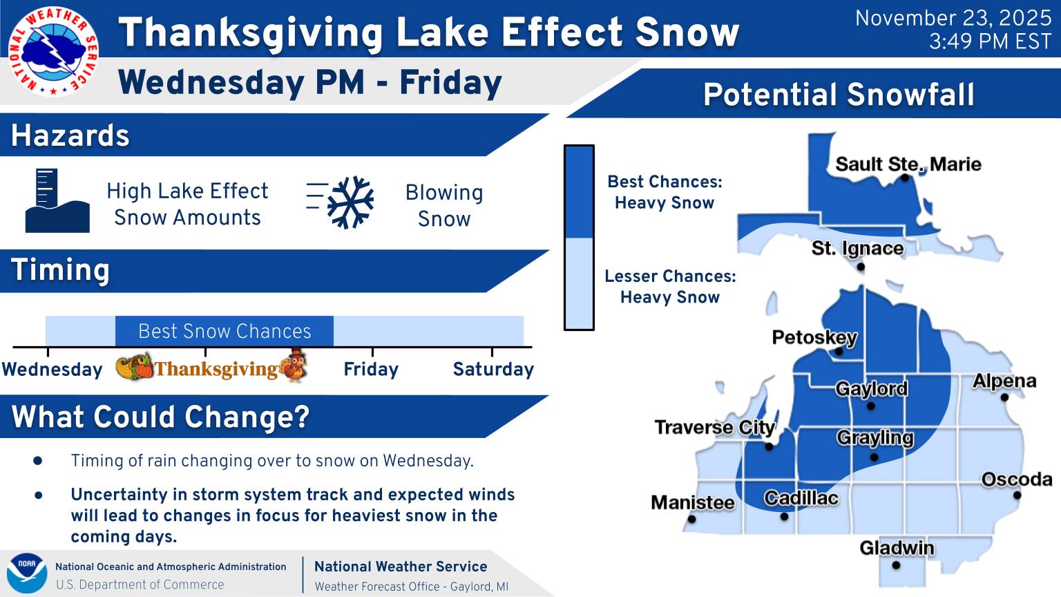 US - Growing confidence in a high-impact lake-effect snow event from ...