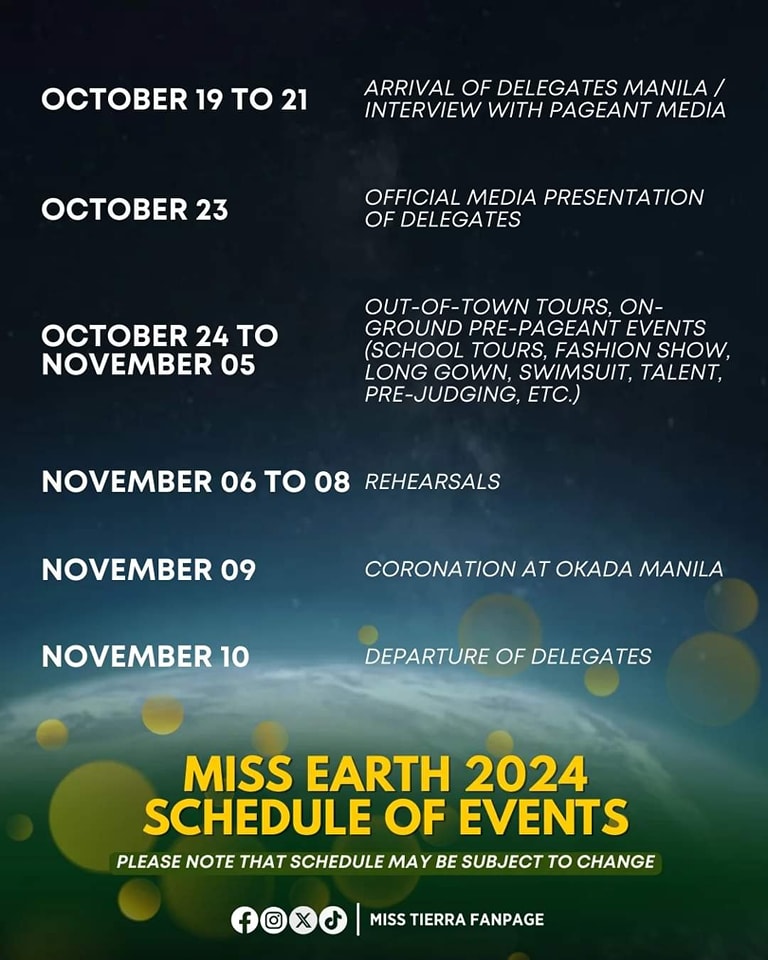 REPOST: Save the DATES Guys.... - Philippine Pageants