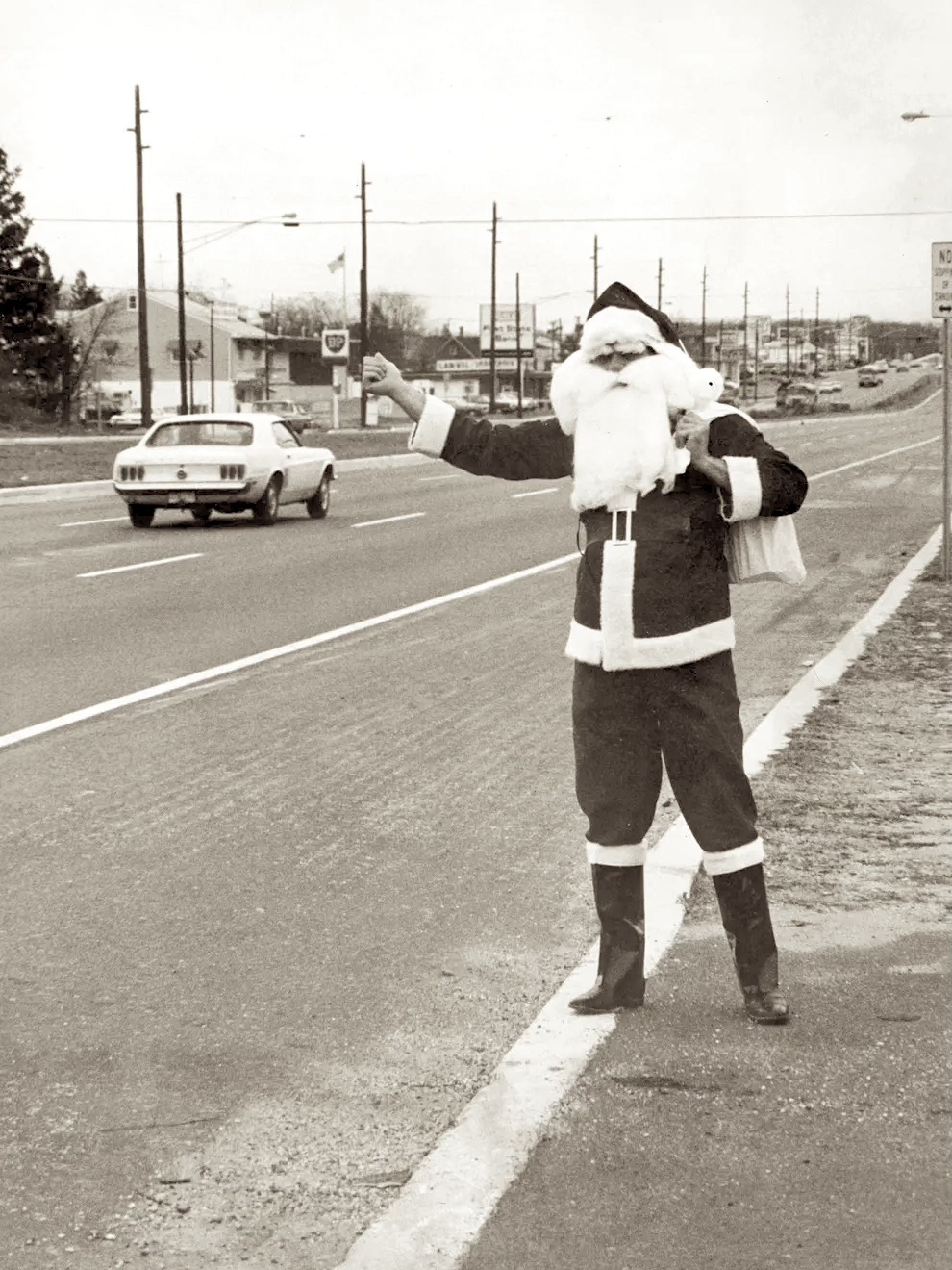 Giant Santa Claus at the Fountains of WAYNE NJ - Route 46 (1976)