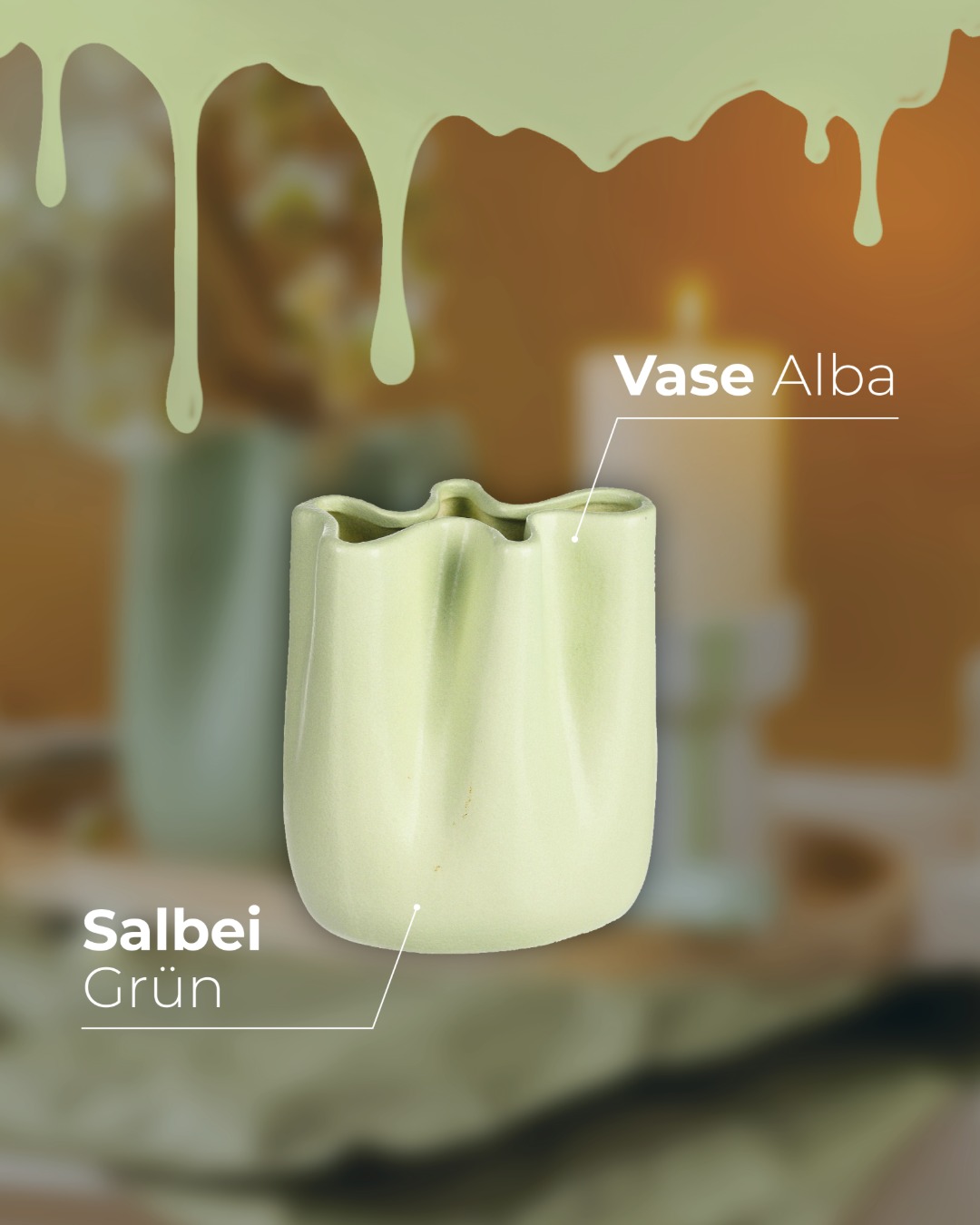 Sage Green zum anbeißen!💚 Vase ALBA im trendigen Salbei-Ton setzt mit ihrer organischen Silhouette sofort whimsical Vibes frei. Handgefertigt für den ultimativen Eyecatcher-Moment. Ready für dein neues Lieblingsstück? ✨ . . . #