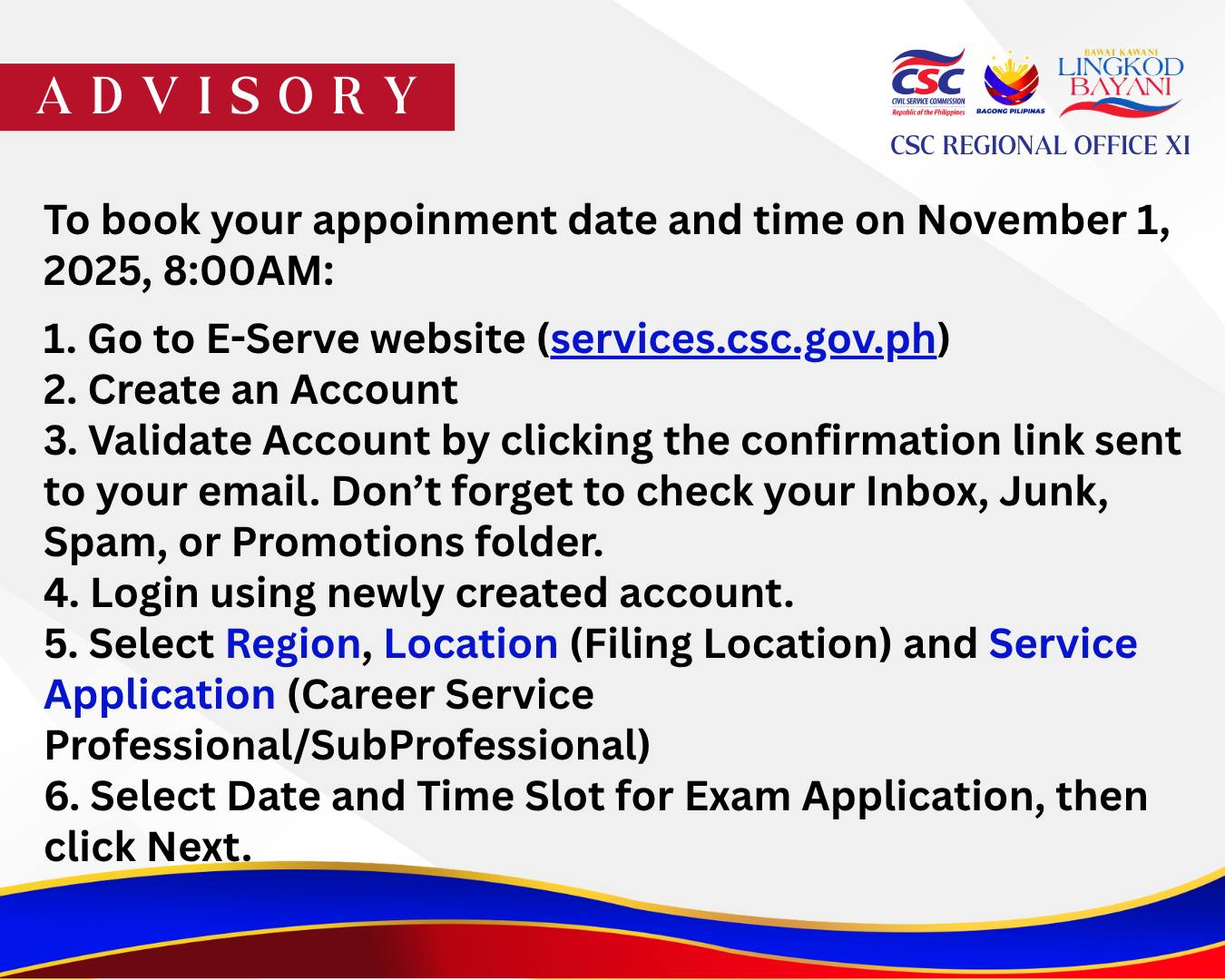 Civil - To book your appoinment date and time on November 1, 2025, 8 ...