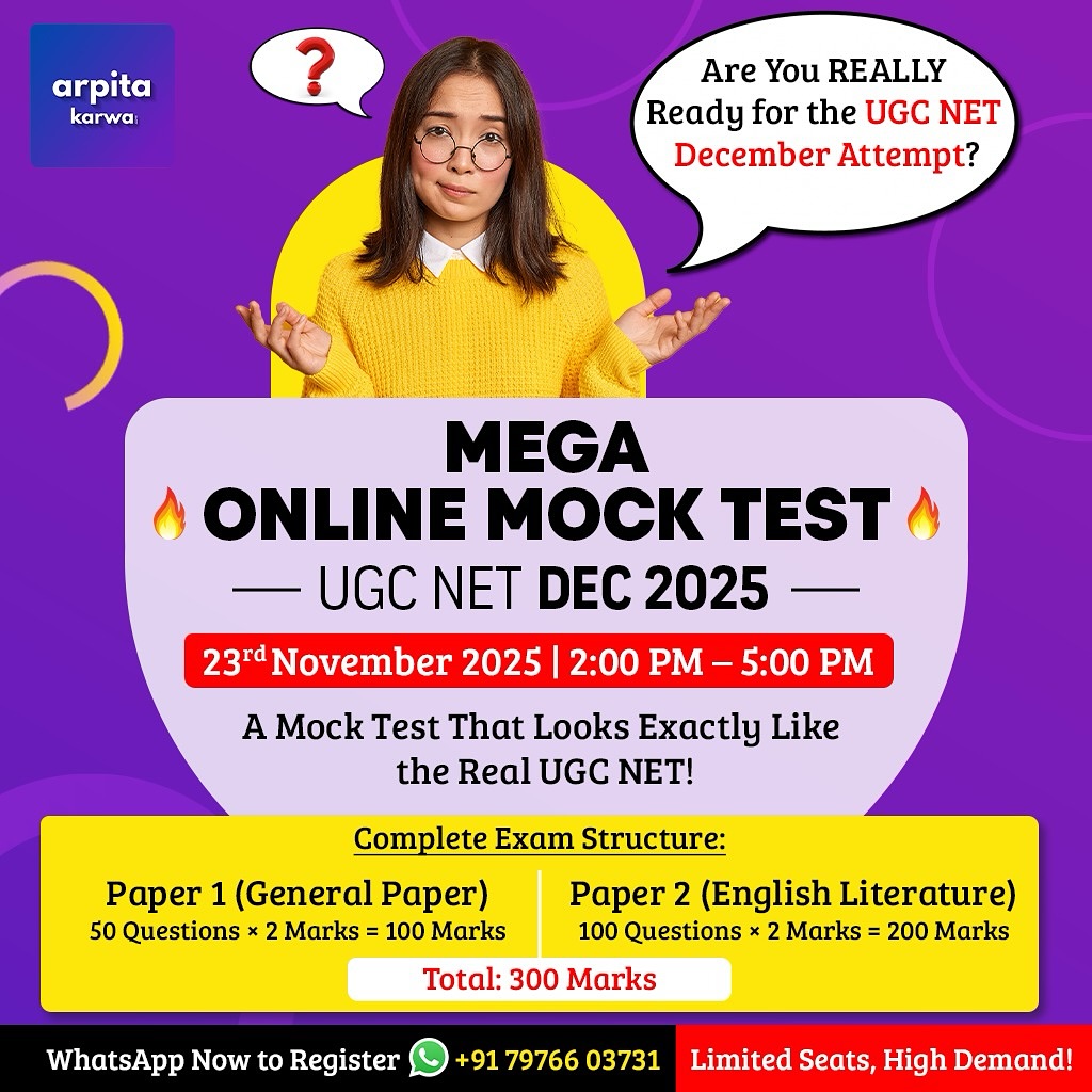 ArpitaKarwa.com- - 🔥 MEGA MOCK TEST – UGC NET DEC 2025🔥 December Exam ...