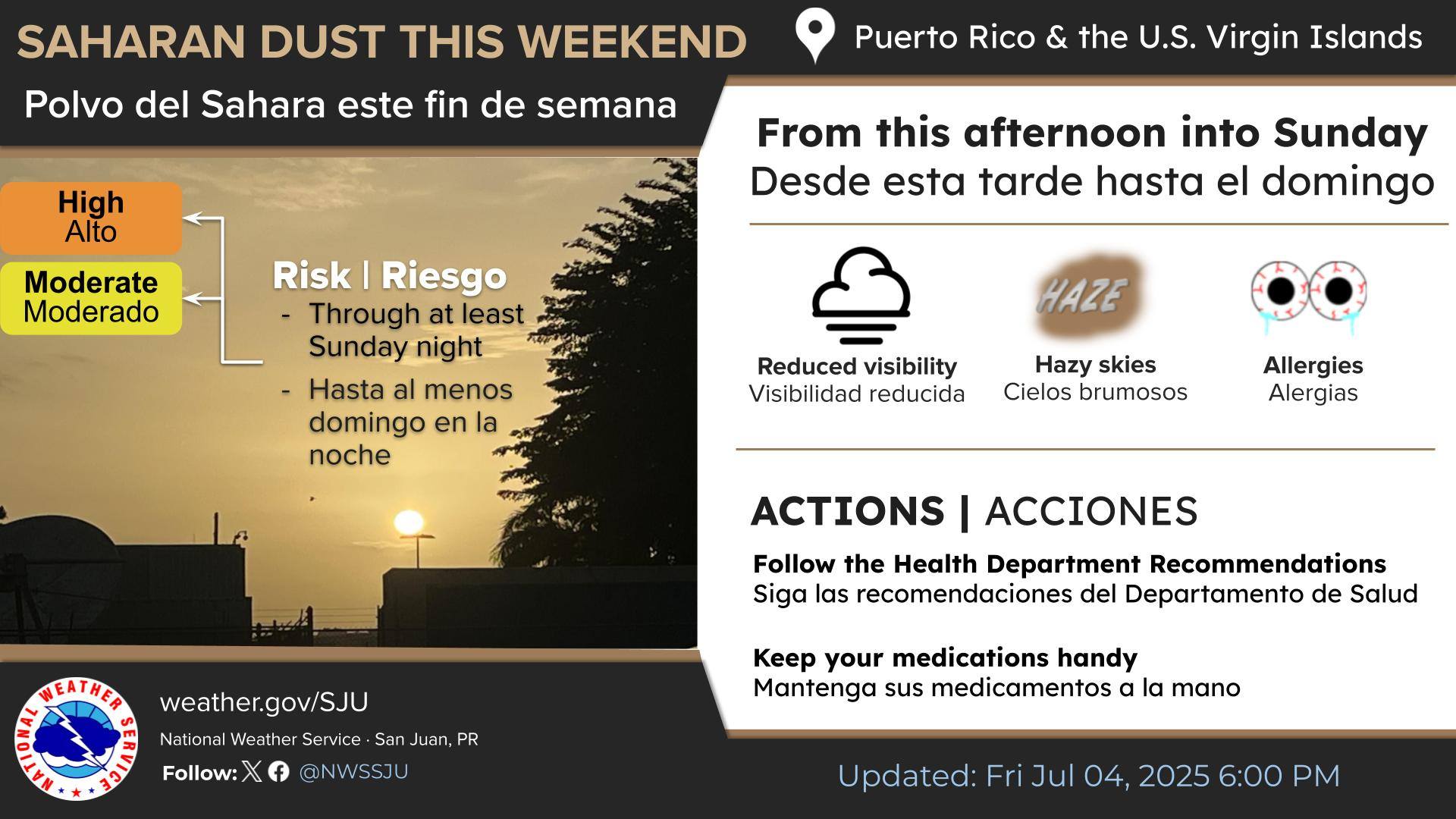 🏜️Sahara... - US National Weather Service San Juan Puerto Rico | Facebook