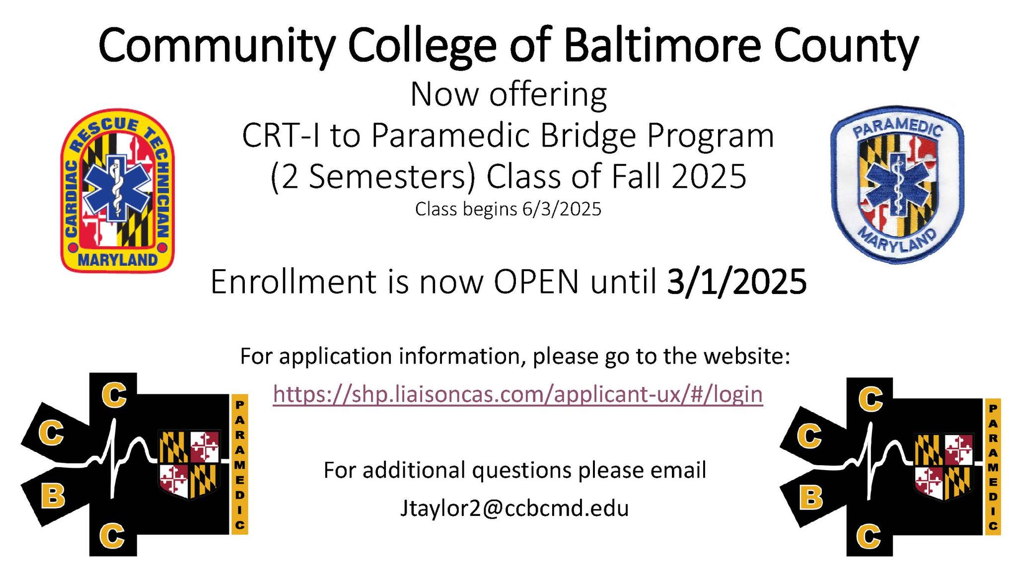 The Community College of Baltimore County Paramedic Program | Rosedale MD