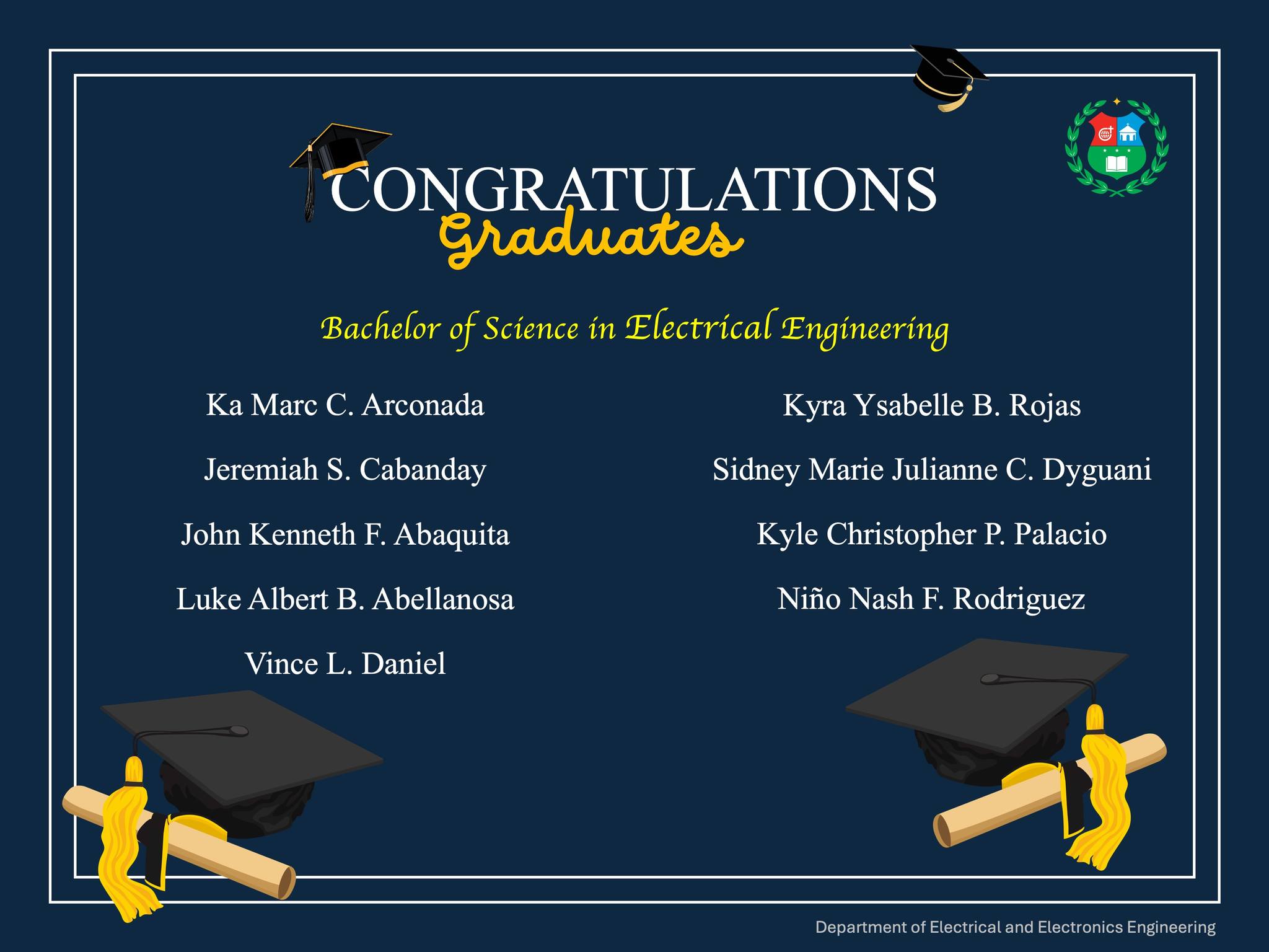 University - 🎓 Congratulations to our 2025 USC BSEE Graduates! 🎓 Today ...