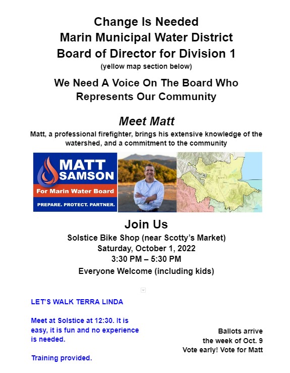 Matt Samson for Marin Water Board