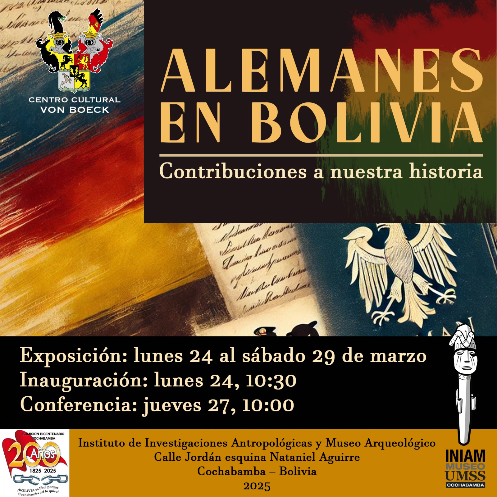 INIAM - El Centro Cultural Von Boeck y el INIAM -UMSS, tienen el agrado ...