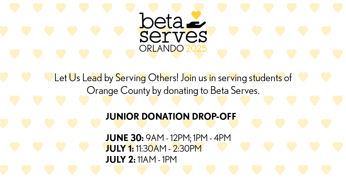 National - 📢 Junior Betas, it’s time to SERVE tomorrow! We're proud to ...