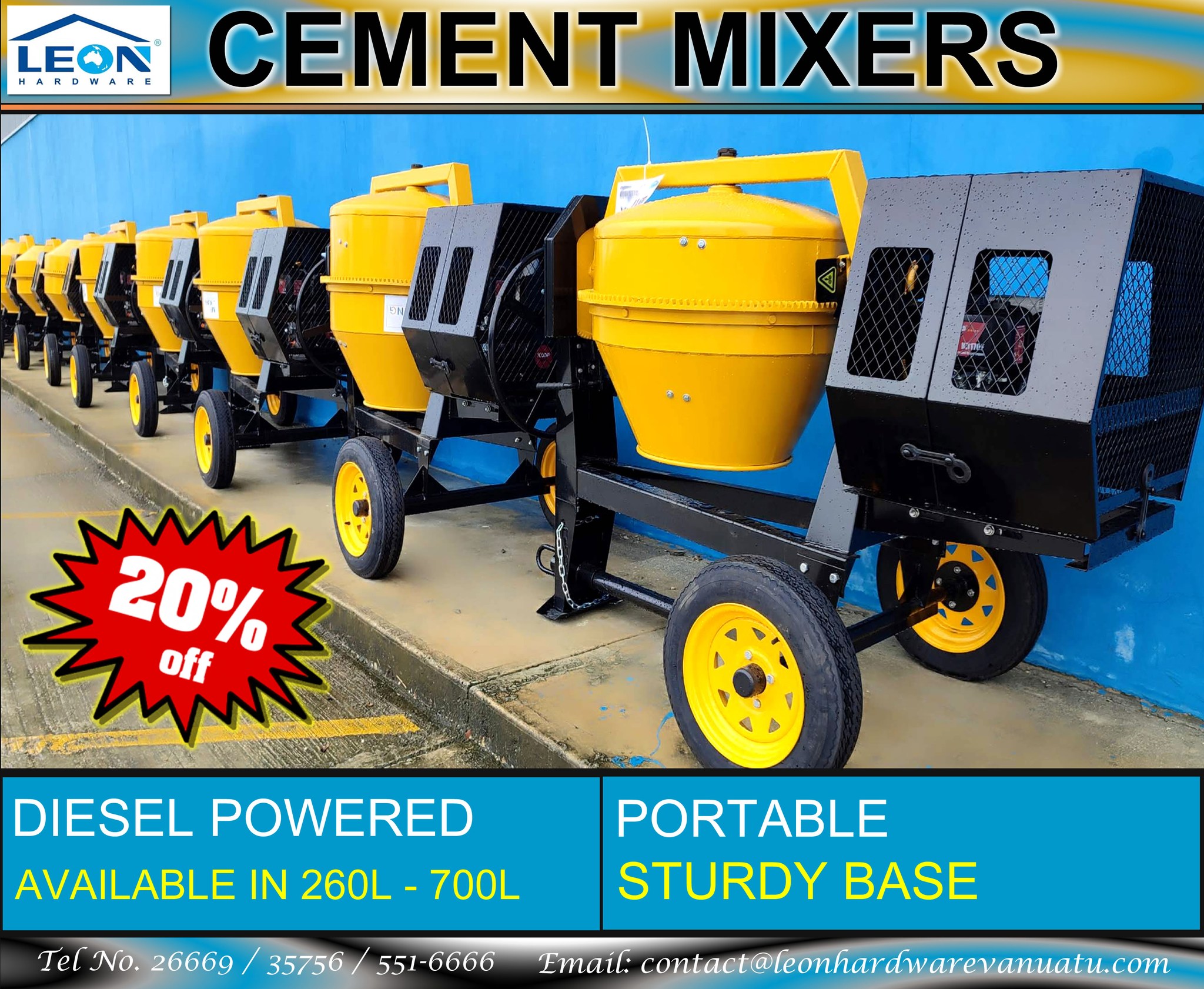Leon - Diesel powered cement mixers are your ultimate solution for fast ...