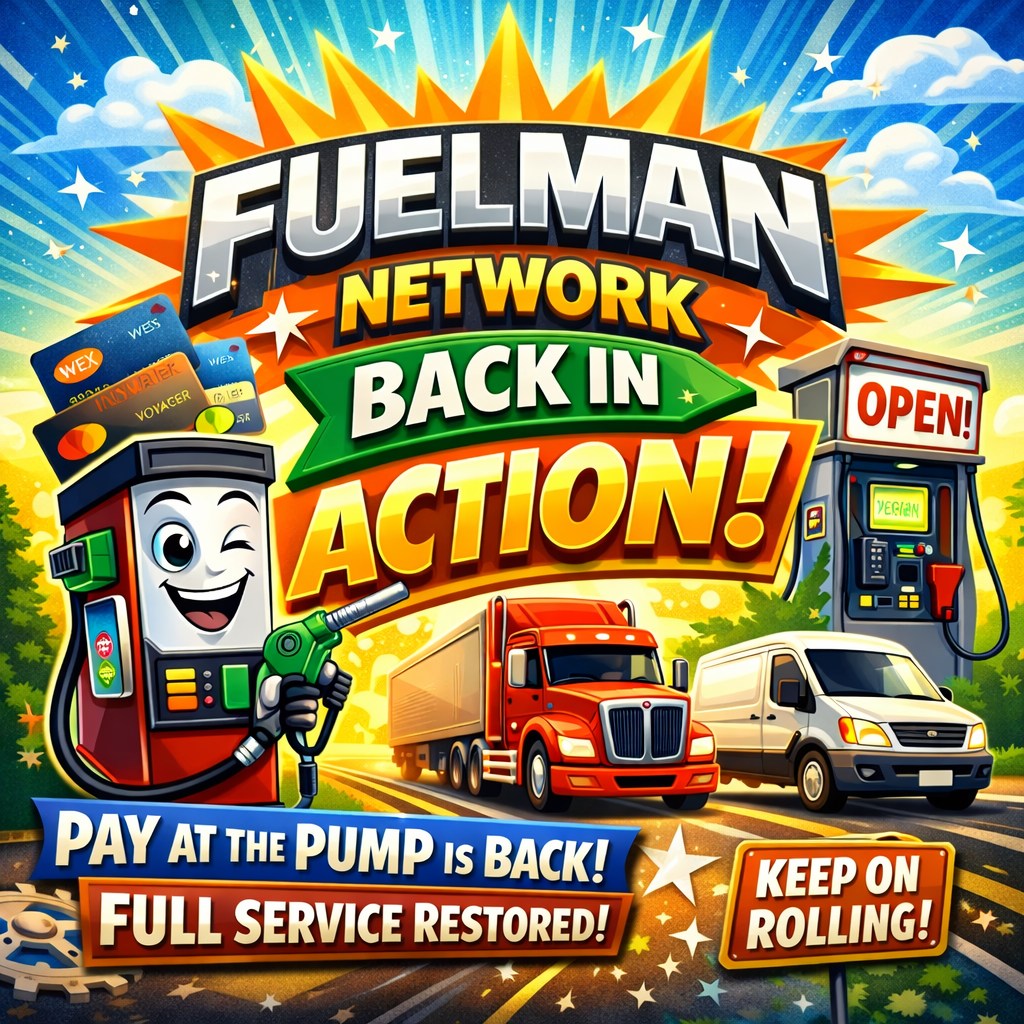 The Fuelman network is back up... - Mansfield Travel Plaza | Facebook