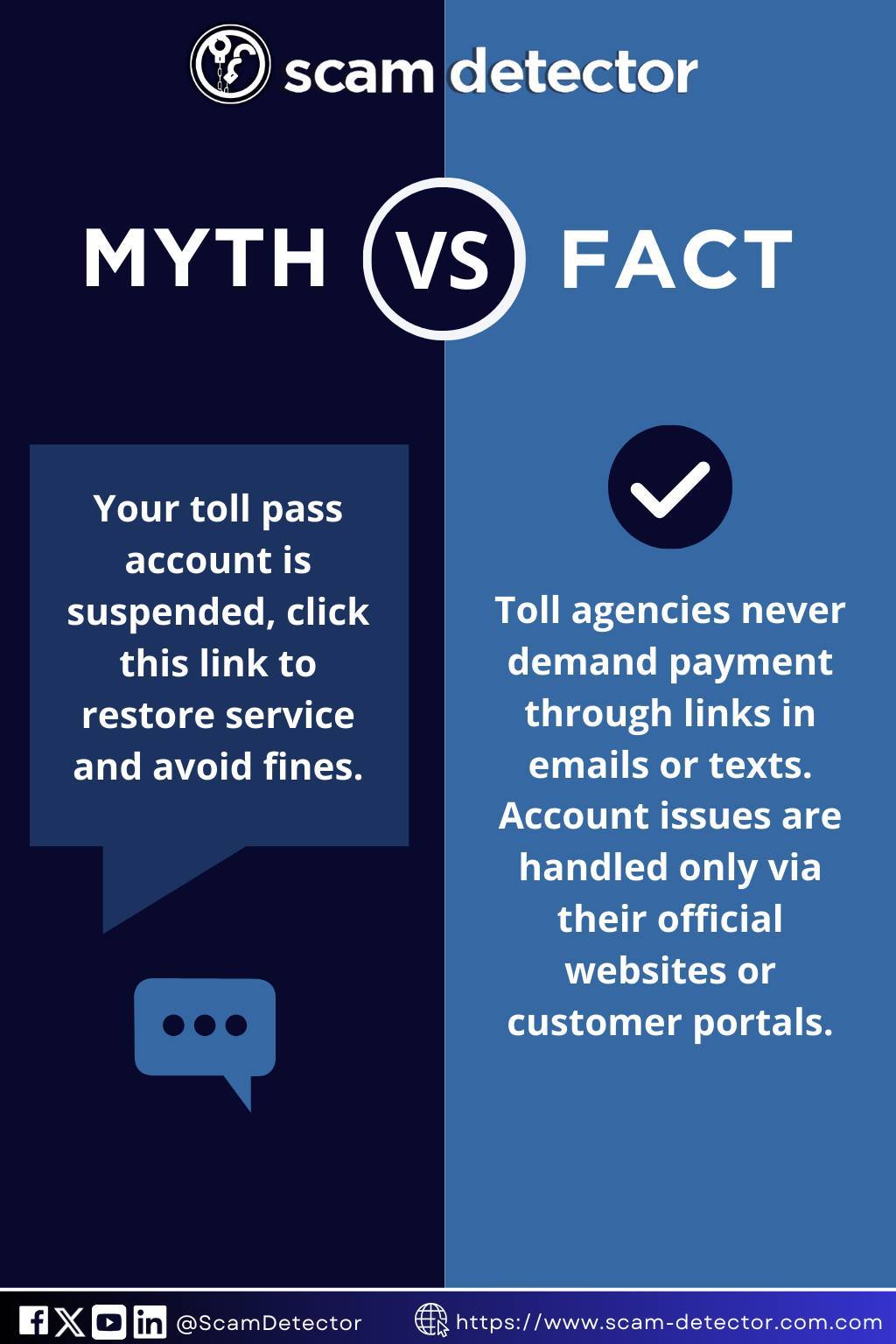 Scam Detector - 🚨 Scam Alert: Fake Toll Pass Messages are... | Facebook