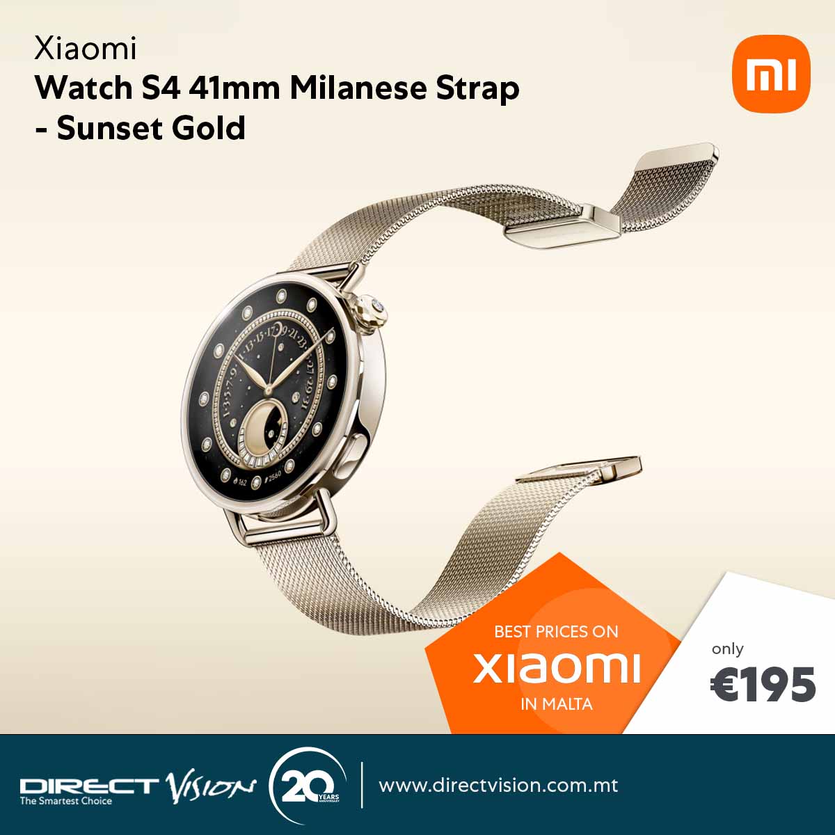 Choose peace of mind get your Xiaomi Watch S4 41mm EU Milanese 
