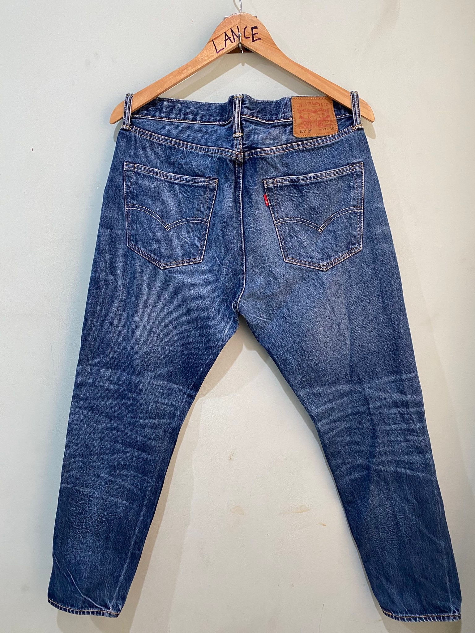 Levis 501ct White Oak Selvedge Jeans W32 L30 32-33x39.5 Actual 