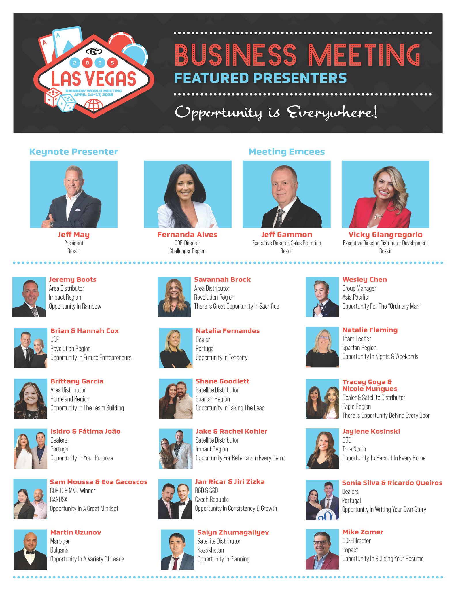 Official Speaker List for the... - Rainbow World Meeting | Facebook