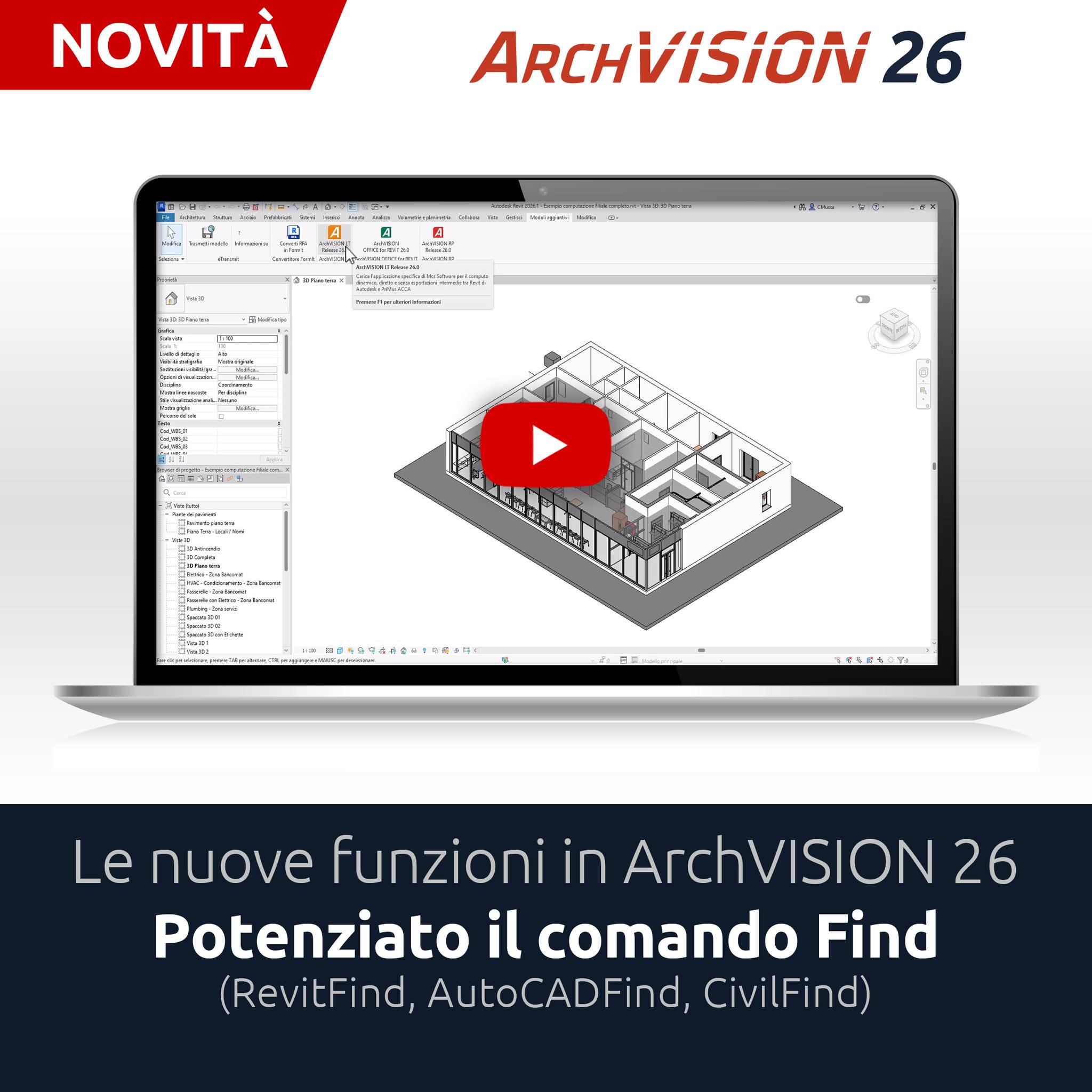 Mcs - NOVITÀ IN ARCHVISION 26. POTENZIATO IL COMANDO FIND Tra le novità ...