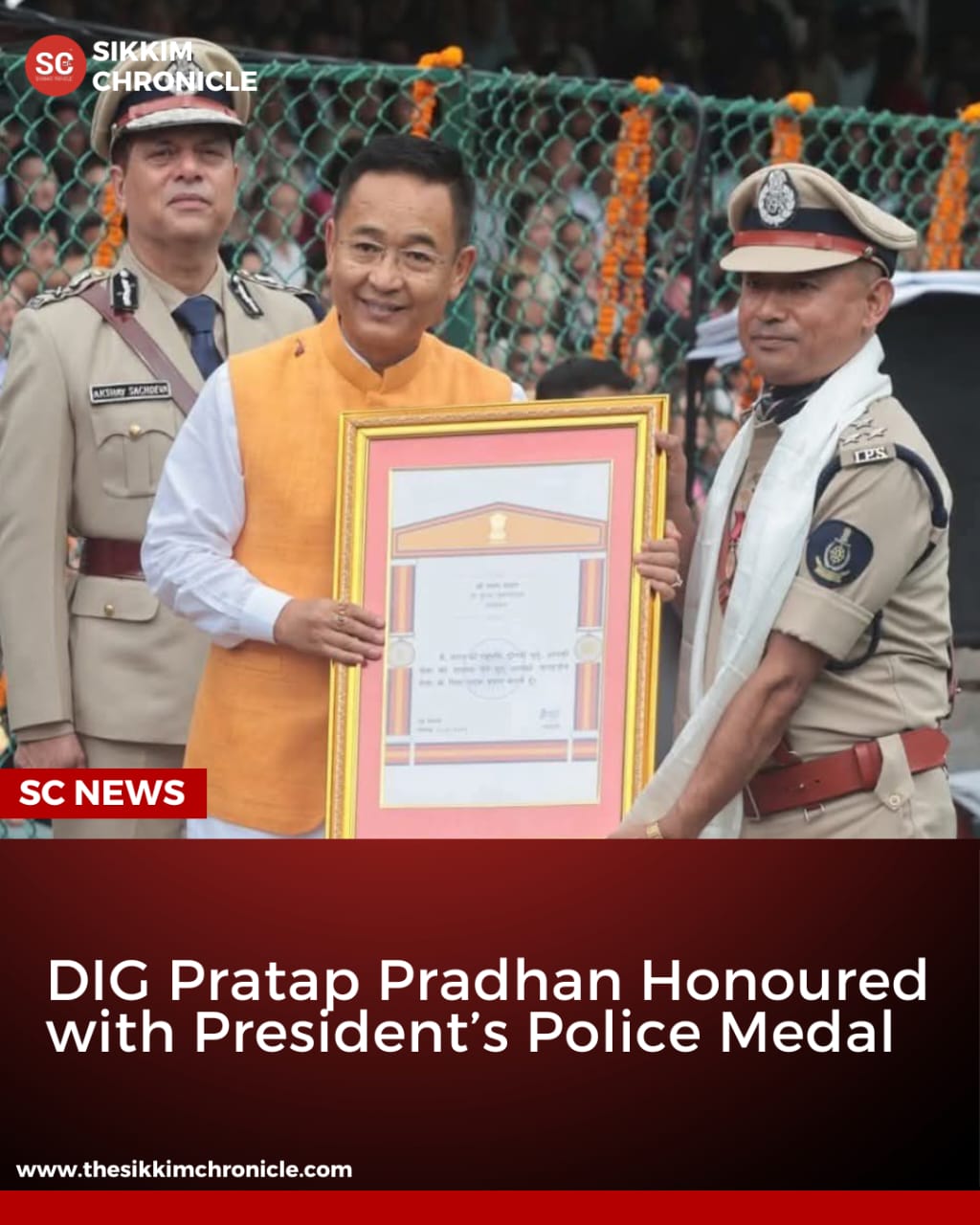 Sikkim - Deputy Inspector General of Police (DIG) Pratap Pradhan ...