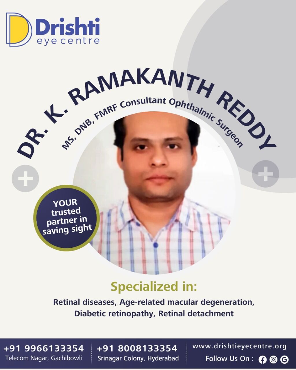 Drishti - Dr. K. Ramakanth Reddy, MS, DNB, FMRF, is a leading ...