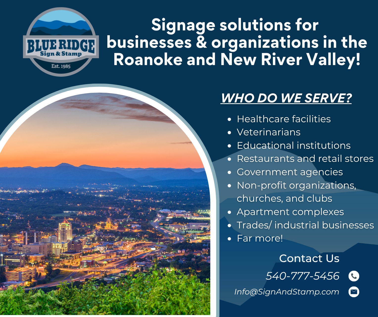 Blue Ridge Sign & Stamp | Hollins VA