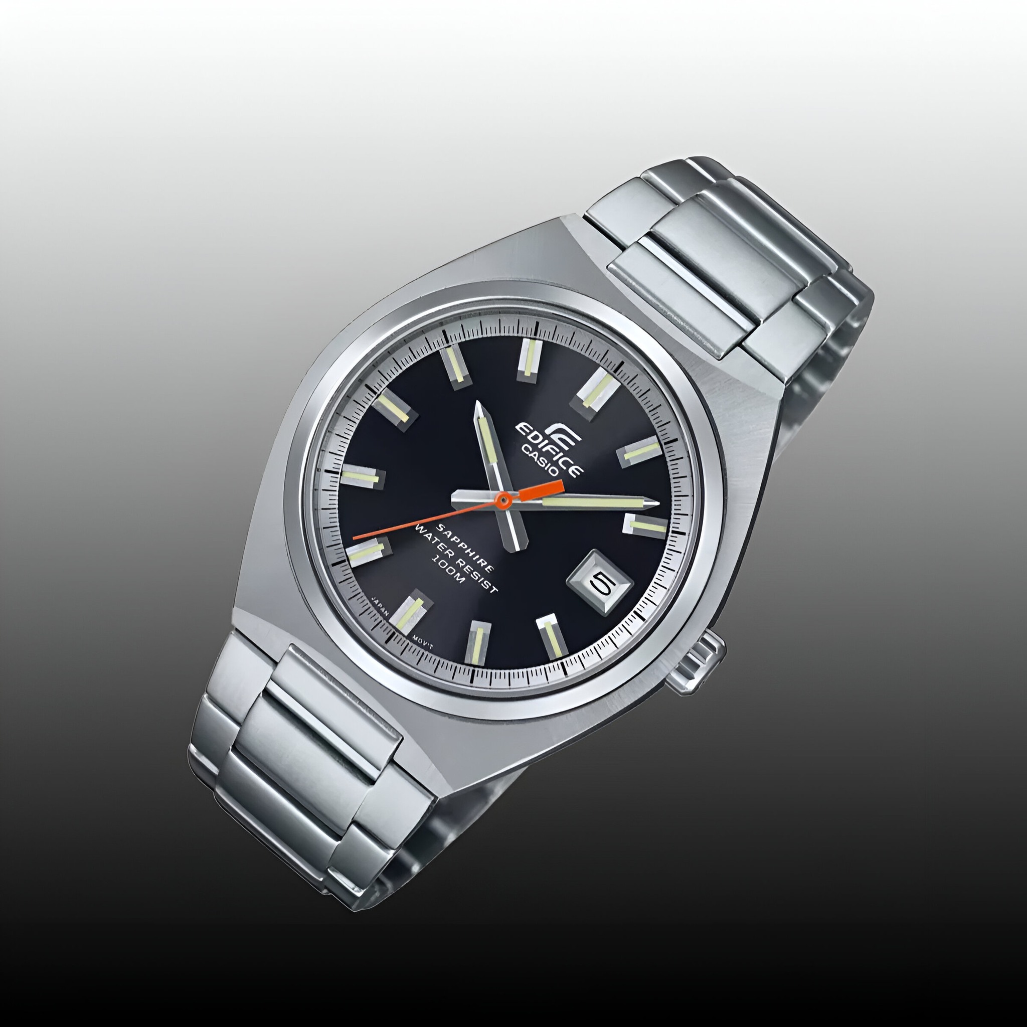 The edifice EQS-800CDB-1B has unique blue accents, but the