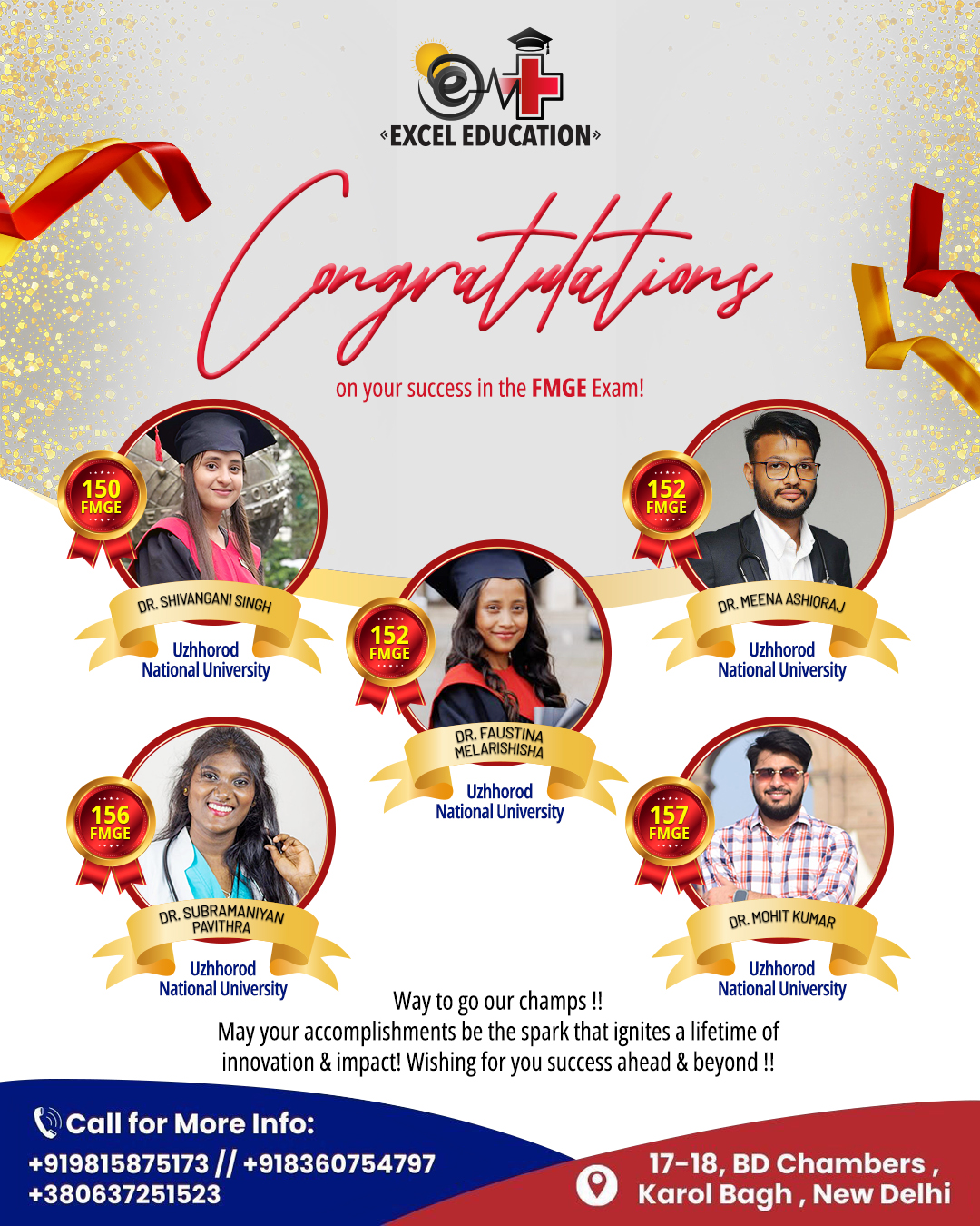 Excel - 🎉 Congratulations to Our Brilliant FMGE Exam Achievers! 🎉 We're ...
