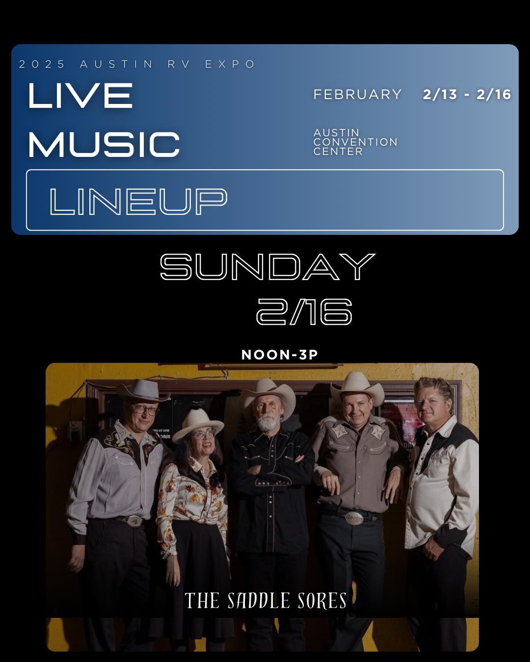 Austin RV Expo - Check out & SAVE our music lineup for the... | Facebook