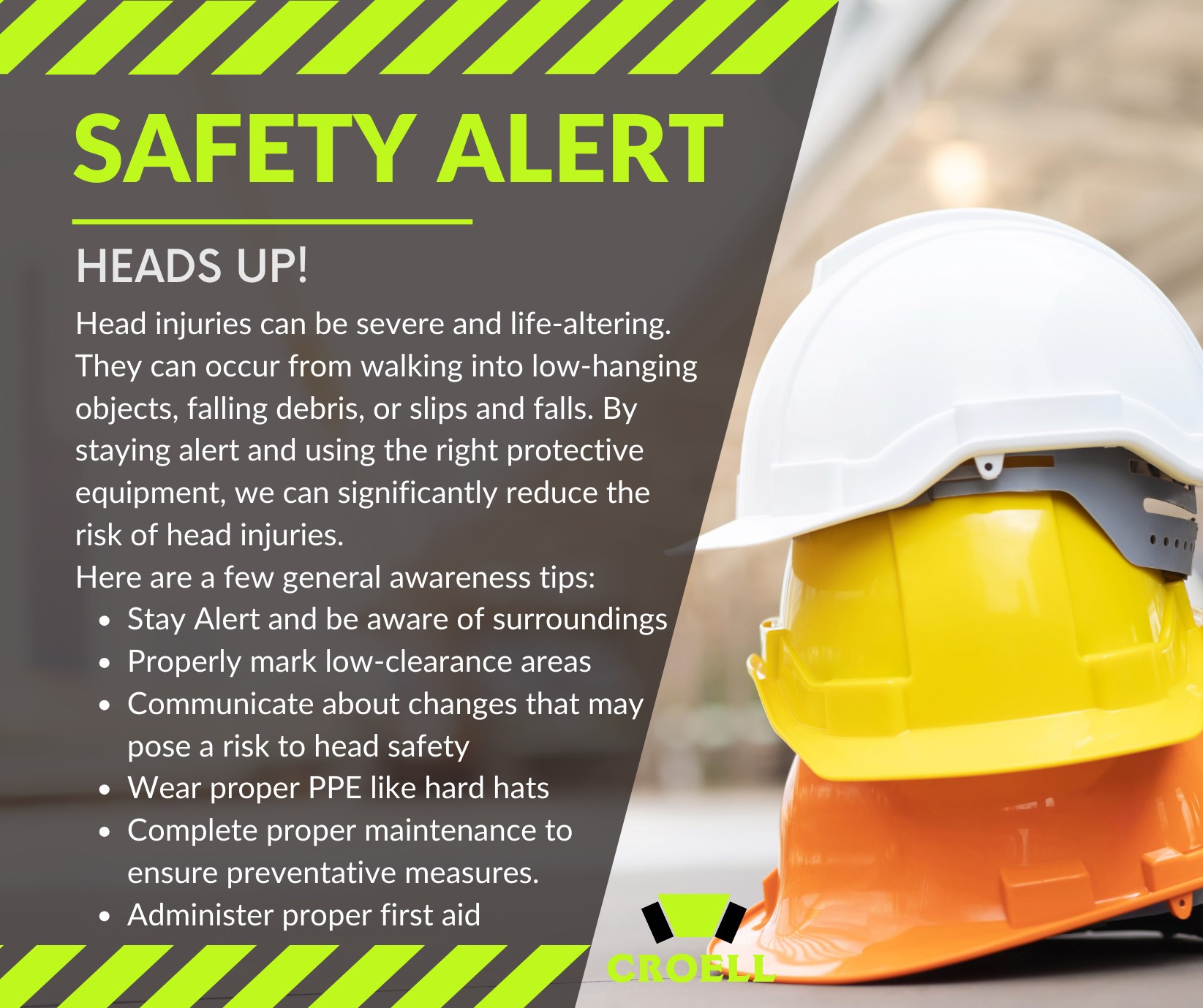 Croell, - Safety Saturday - Safety Alert 📢🦺⚠️ This week, the Croell ...