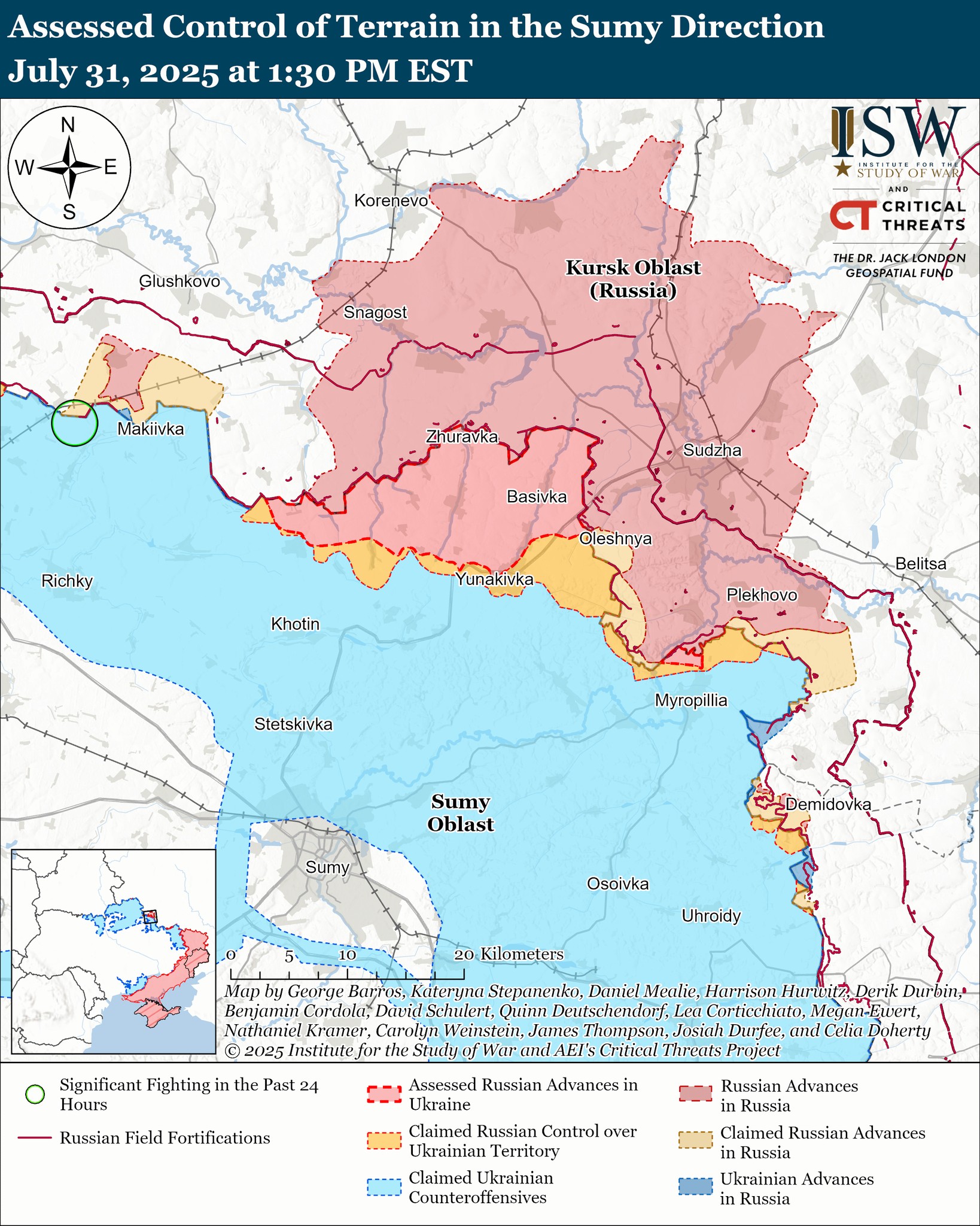 NEW: The Russian Ministry of Defense (MoD) claimed on July 31 that