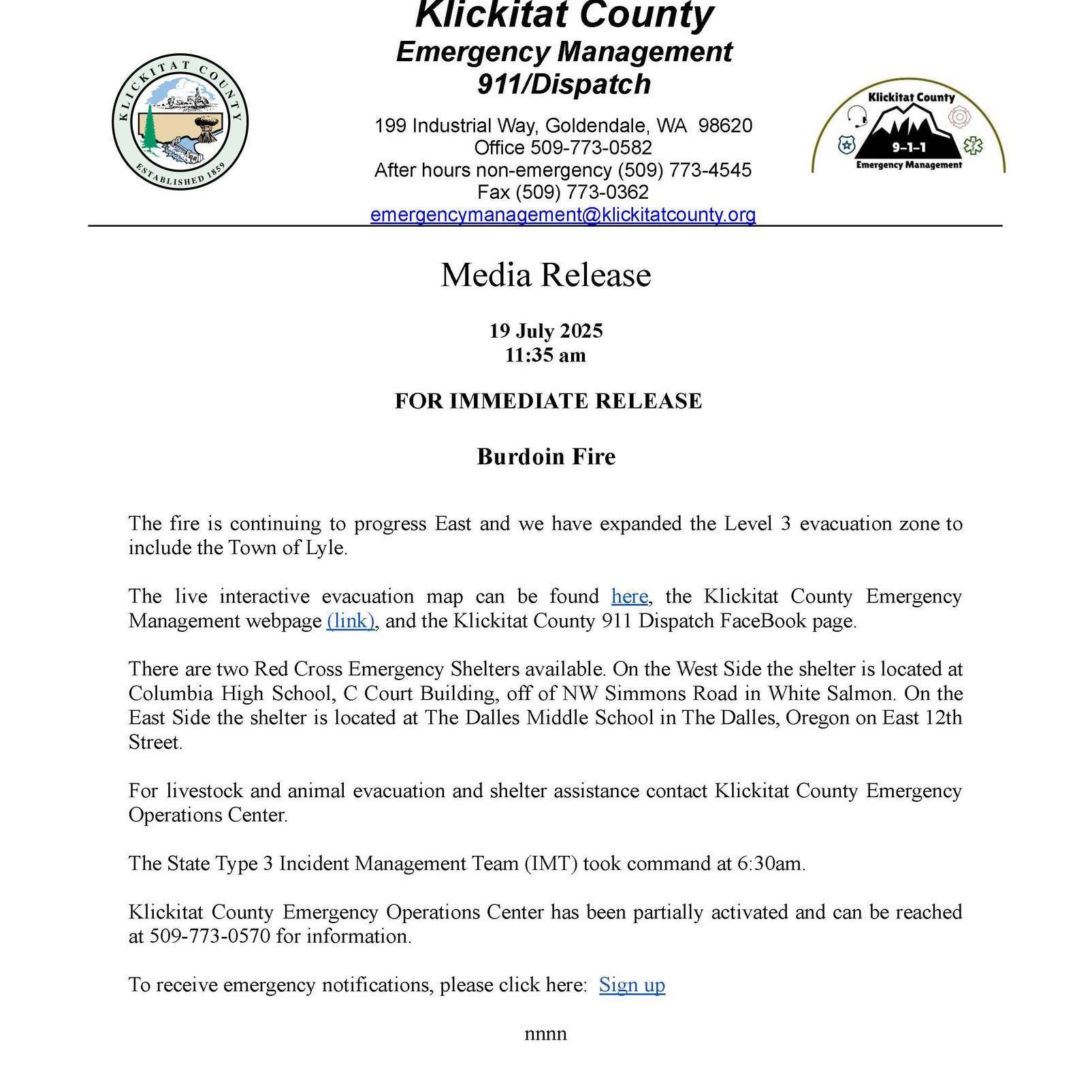 Botkin Fire update in Benton County, Oregon