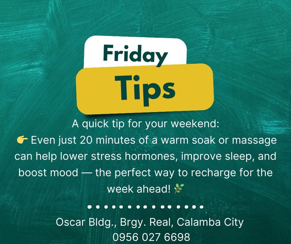 Banahaw - Friday Knowledge Did you know that a good massage doesn’t ...