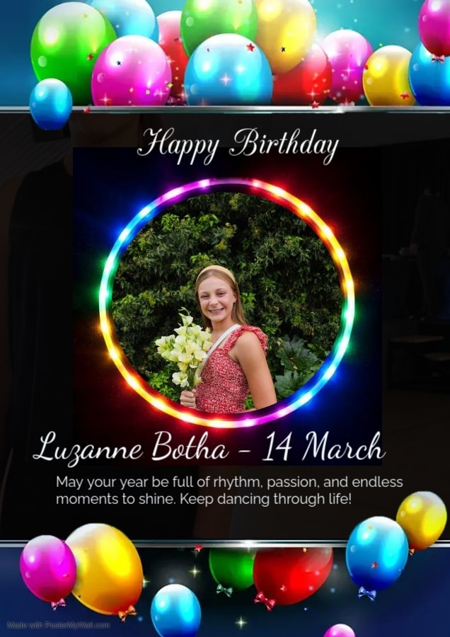 Aldanté - Happy birthday, Luzanne, die een wat elke beweging laat tel ...