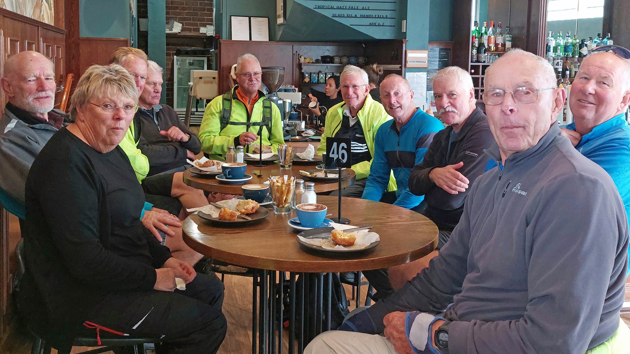 AOK - The riders who adjourned to the warmth and shelter of Salt bar ...