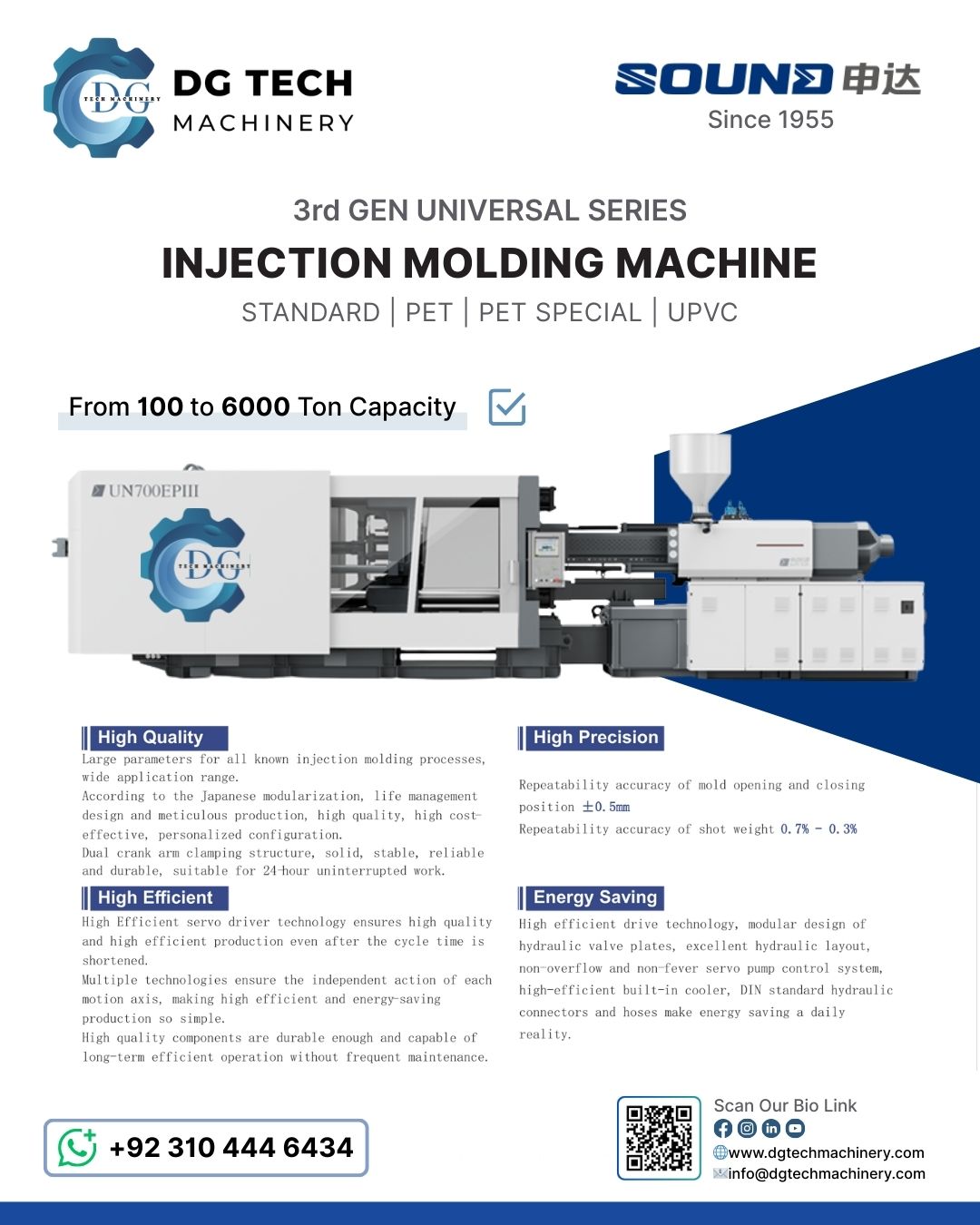 𝟯𝗿𝗱 𝗚𝗲𝗻 𝗨𝗻𝗶𝘃𝗲𝗿𝘀𝗮𝗹 𝗦𝗲𝗿𝗶𝗲𝘀 𝗜𝗻𝗷𝗲𝗰𝘁𝗶𝗼𝗻... - DG Tech Machinery | Facebook