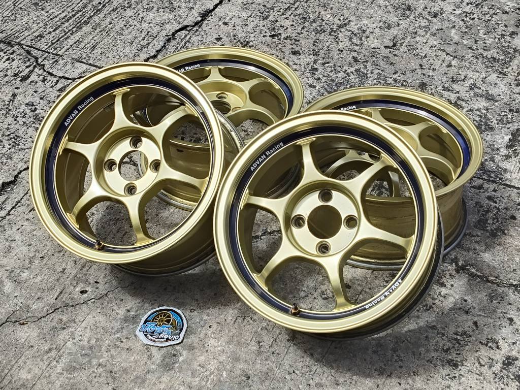 Advan Racing RG1 4-100 ขอบ15 กว้าง7 ออฟ35 ล้อสีเดิมโรงงาน มีรอยบ้างนิด ...