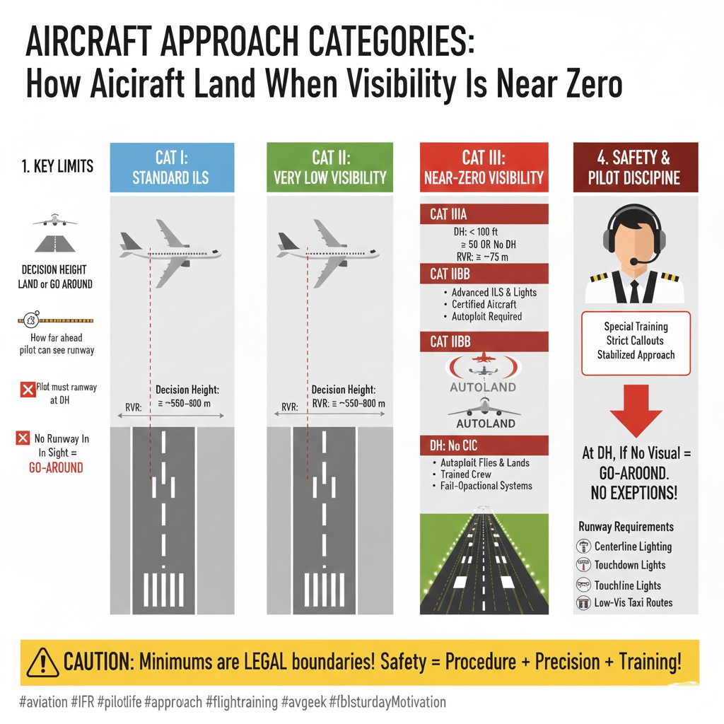 Aviation World - Approach Categories (CAT I, II & III) —... | Facebook