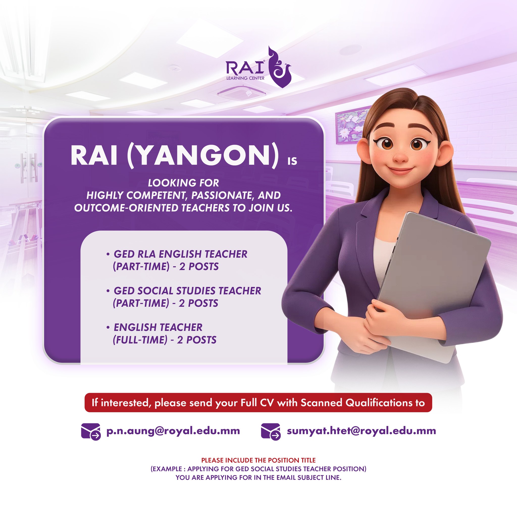 RAI Learning Center | Yangon