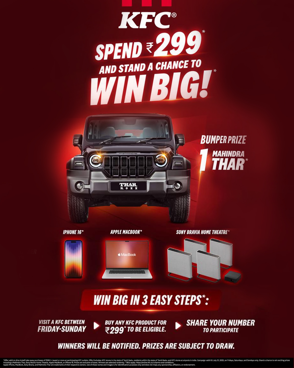 WIN BIG with KFC! Spend just 299 at... - Ozone Galleria Mall | Facebook