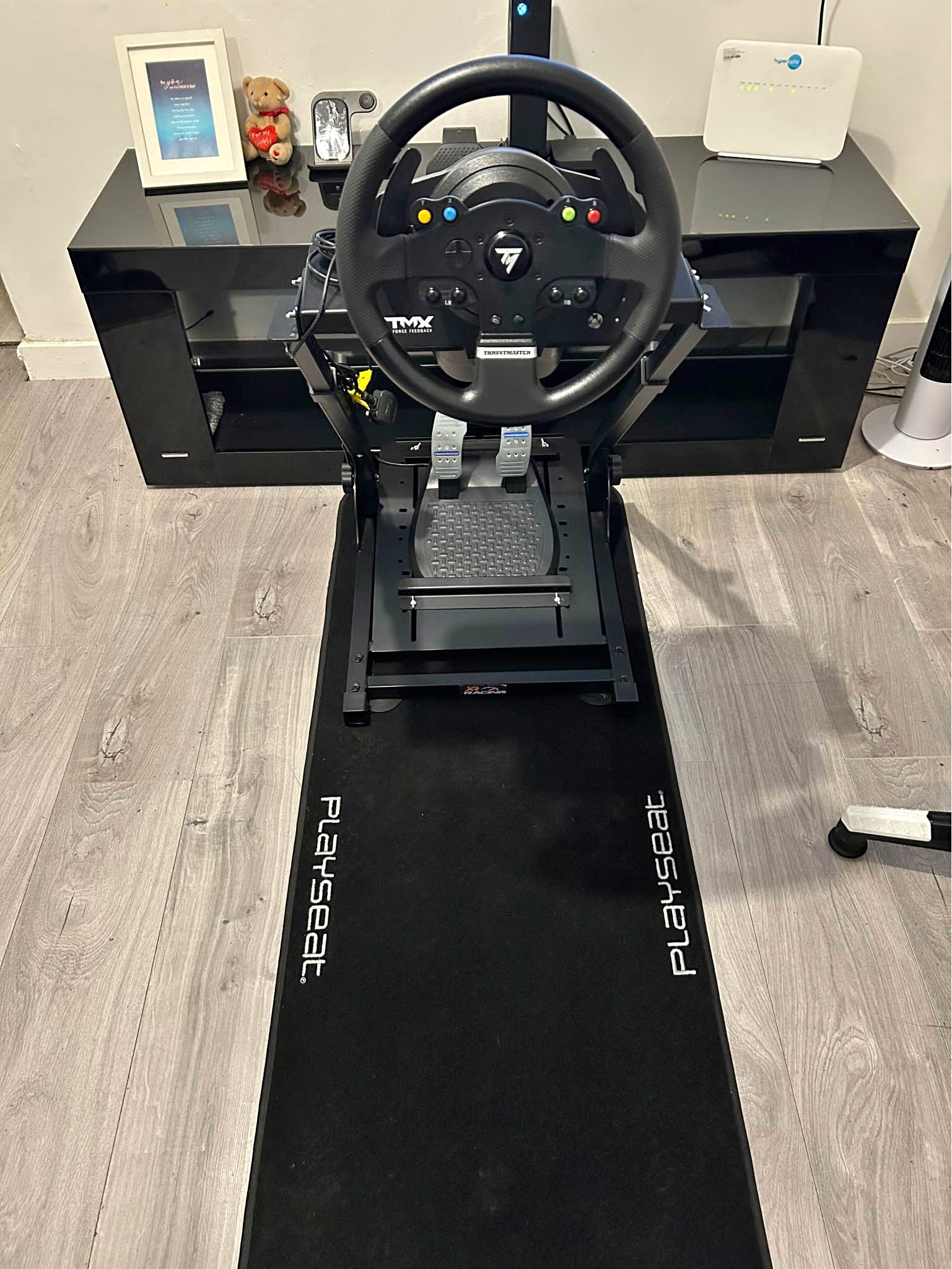 Thrustmaster TMX pro force feedback wheel rig & playseat mat setup ...