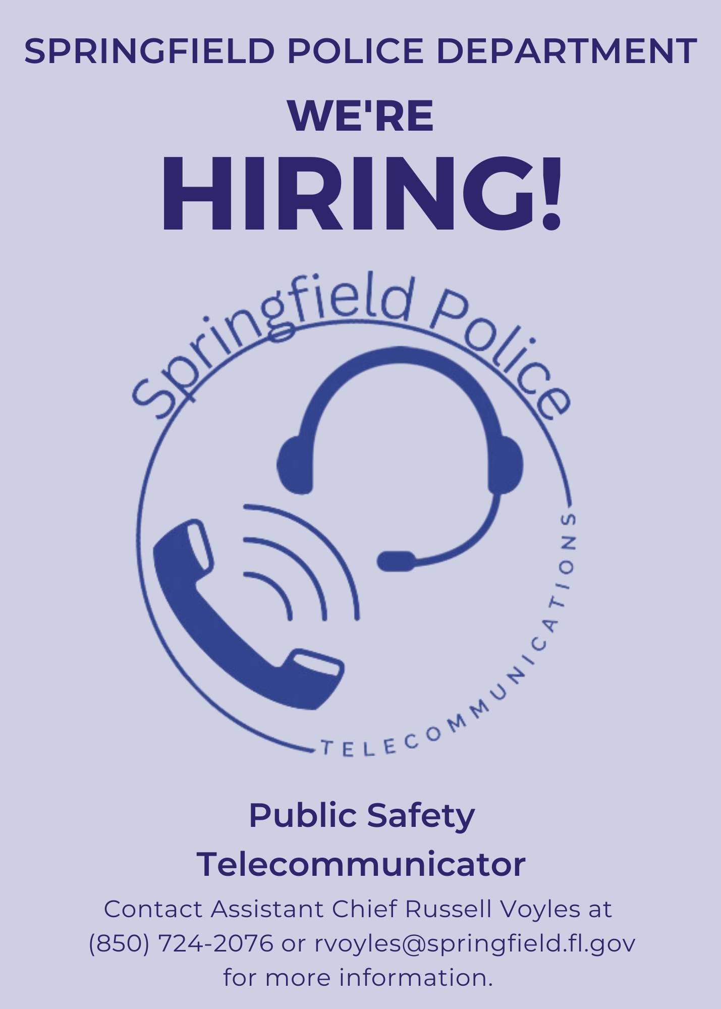 Springfield - The Springfield Police Department is accepting ...