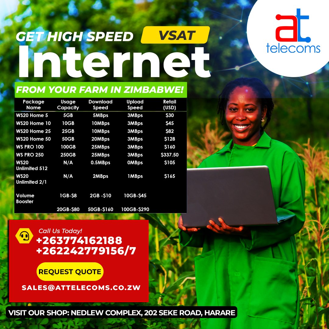AT Telecoms ZW - As Internet coverage and access improve...