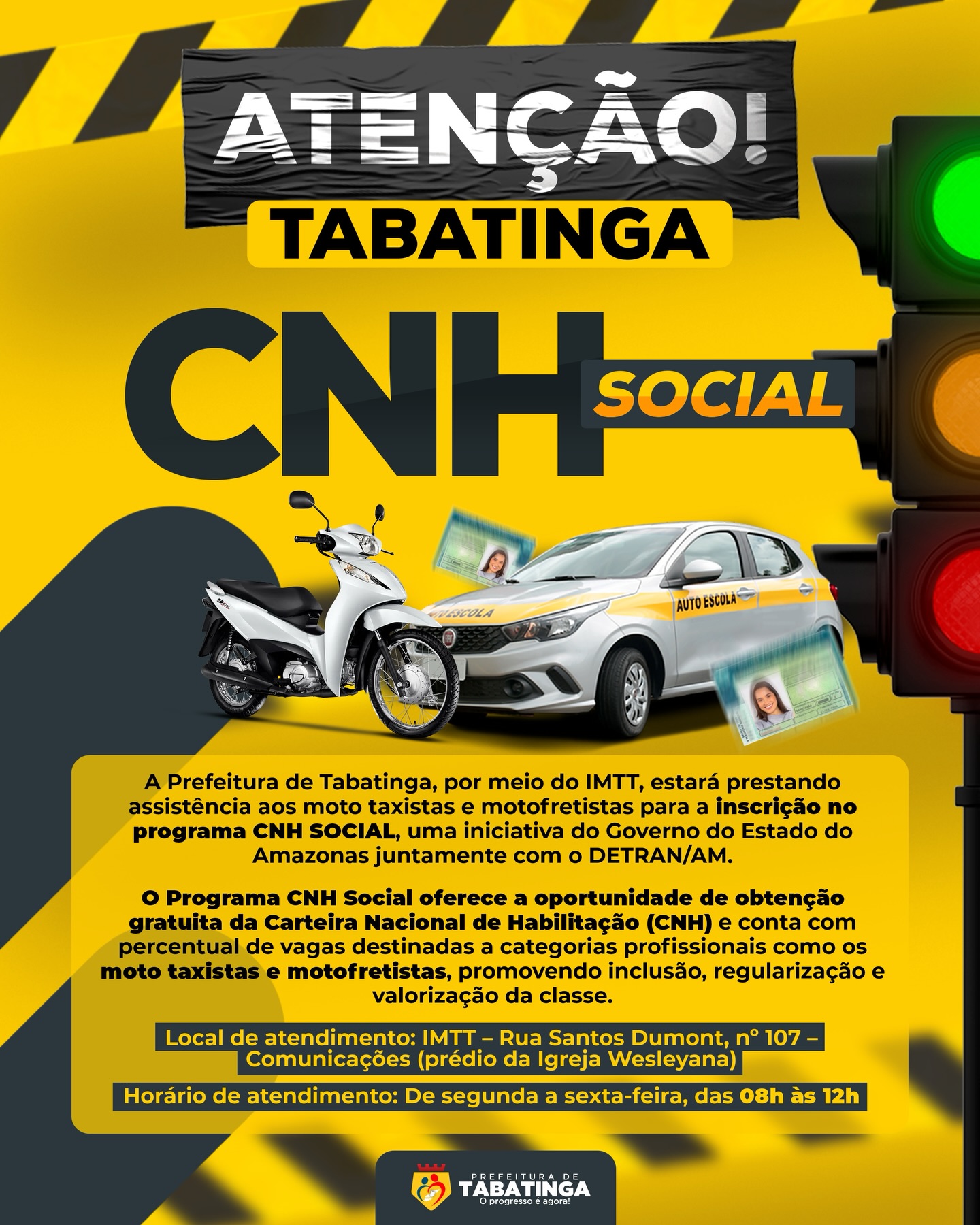 Prefeitura - CNH SOCIAL PARA MOTO TAXISTAS E MOTOFRETISTAS DE TABATINGA ...
