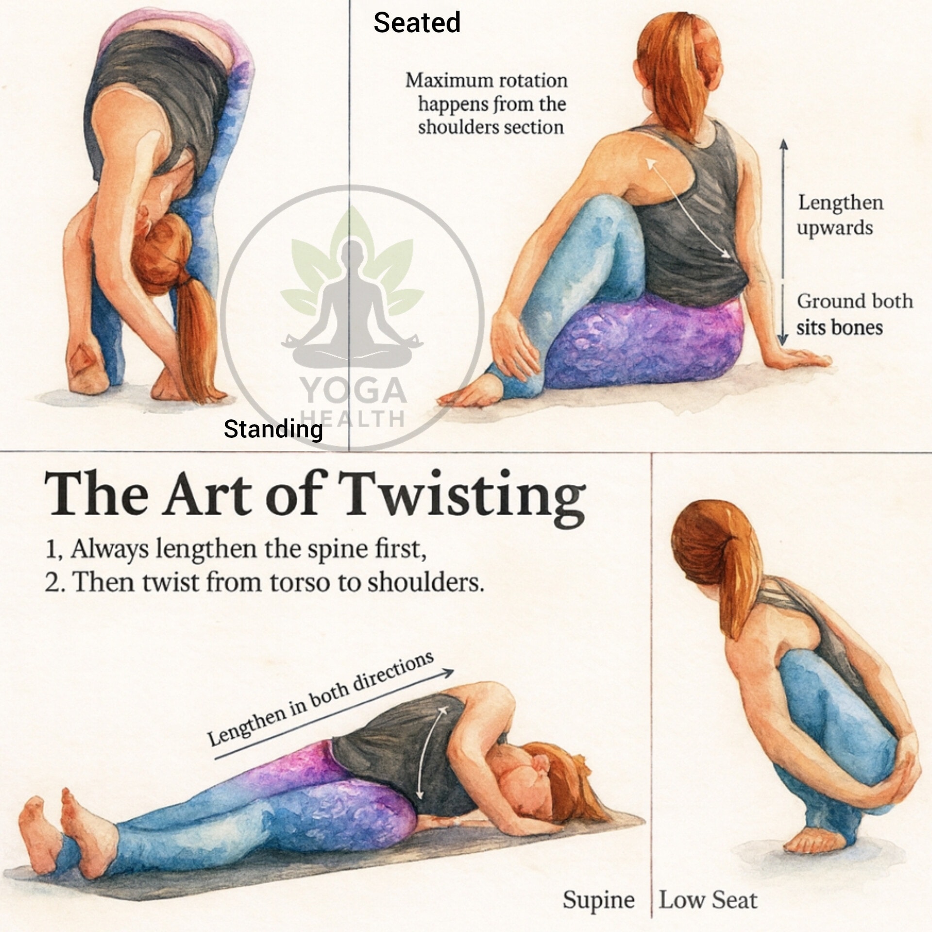 ✨ The Art of Twisting ✨ Twists in yoga are powerful for
