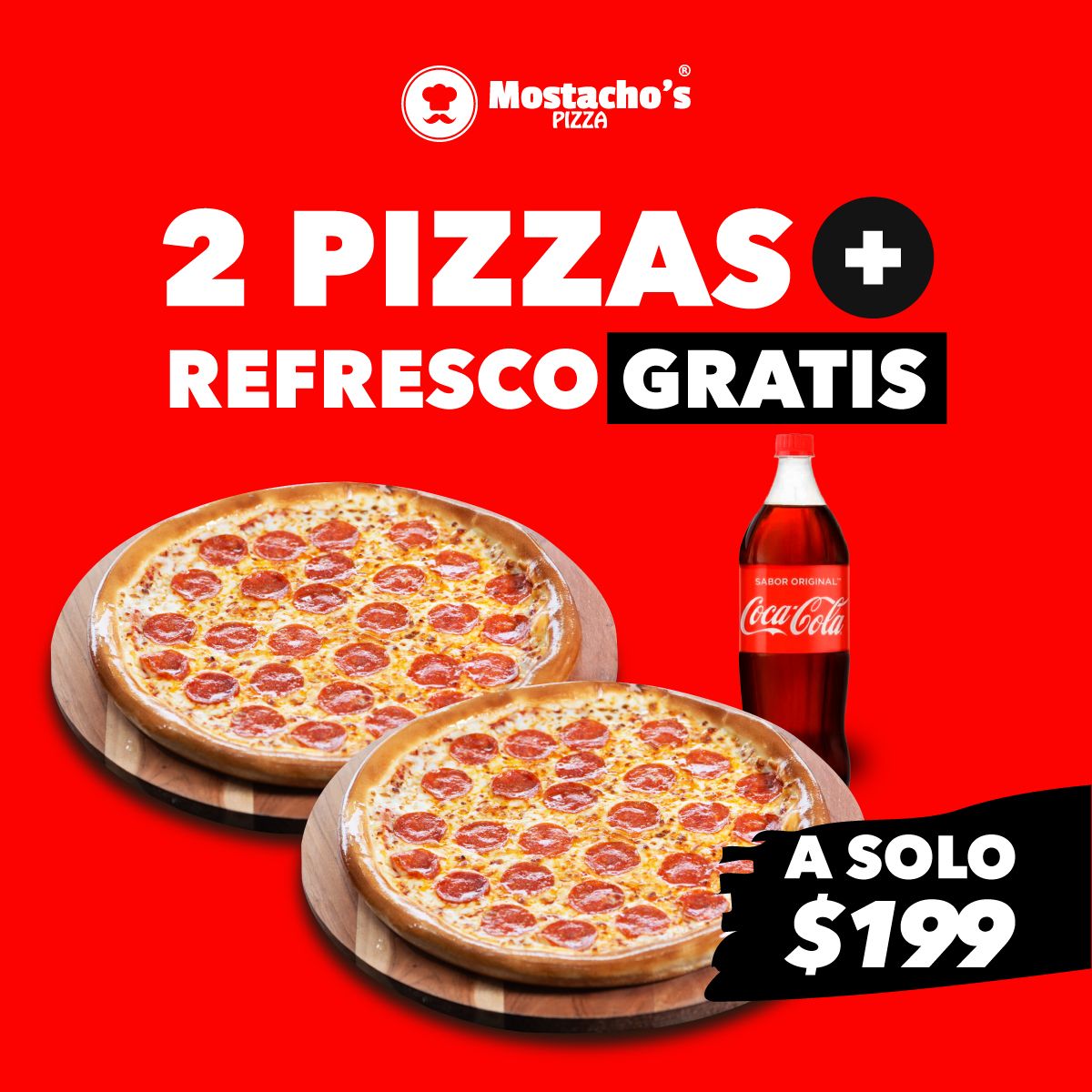 Mostacho's pizza