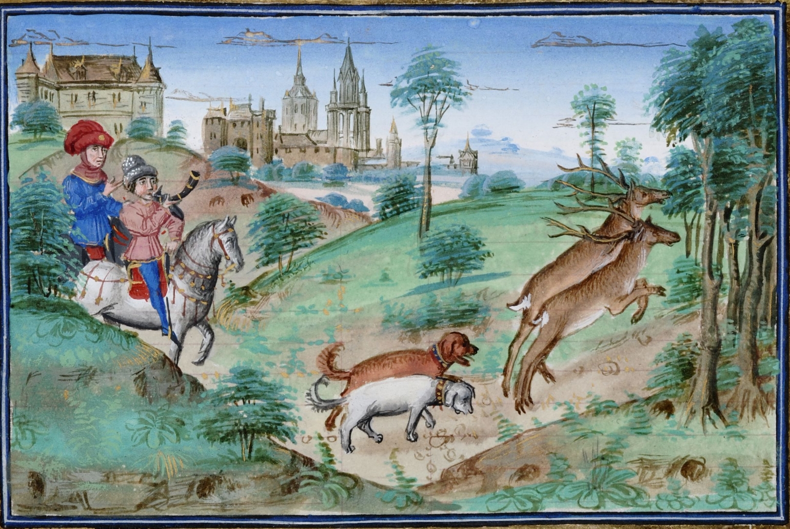 Medieval - 👑 1450-1467 Flanders - Book of the Hunt 👑 KBR ms. 10218-19 ...