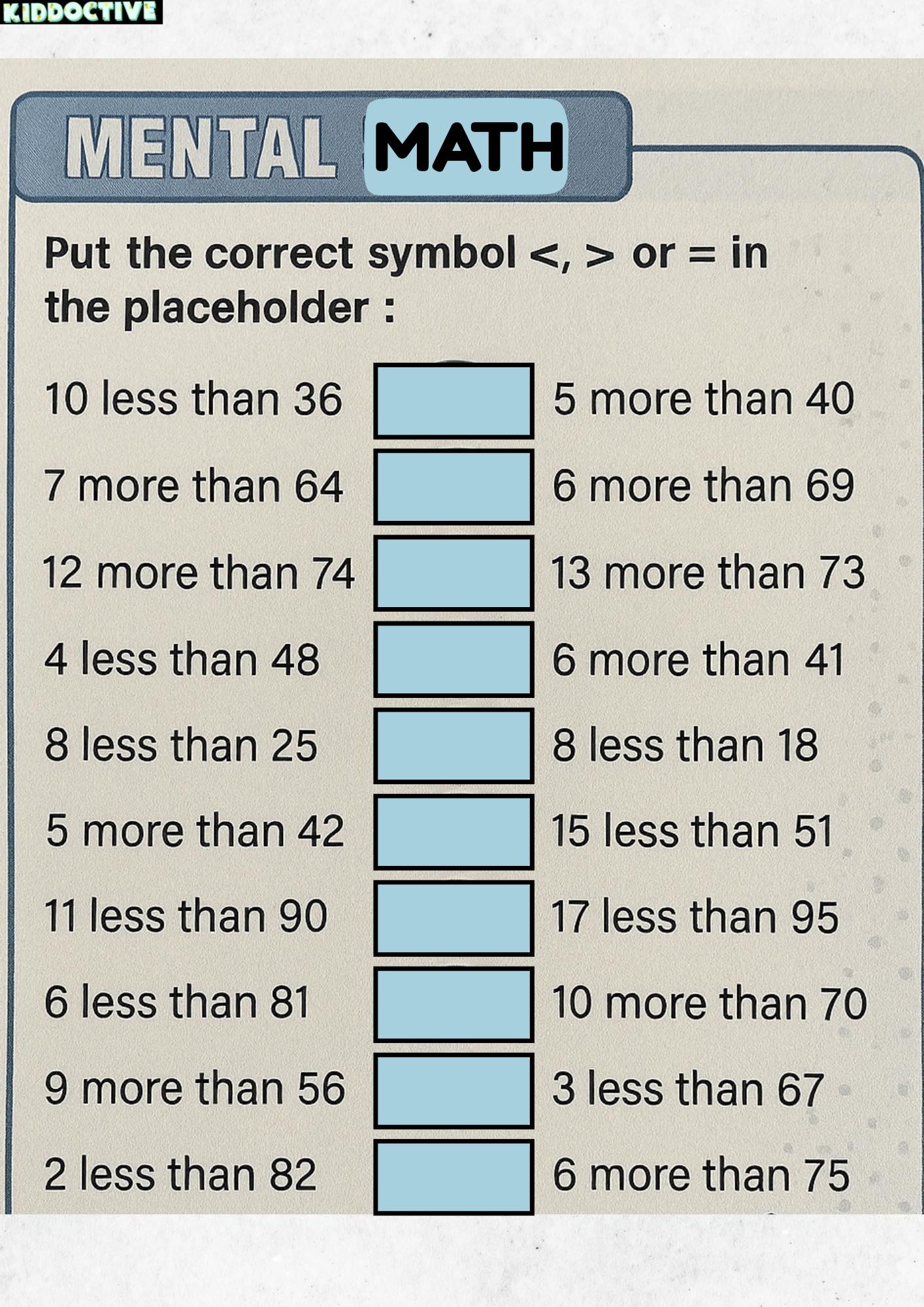 Kiddoctive - Mental math #maths #fyp #mathskills | Facebook