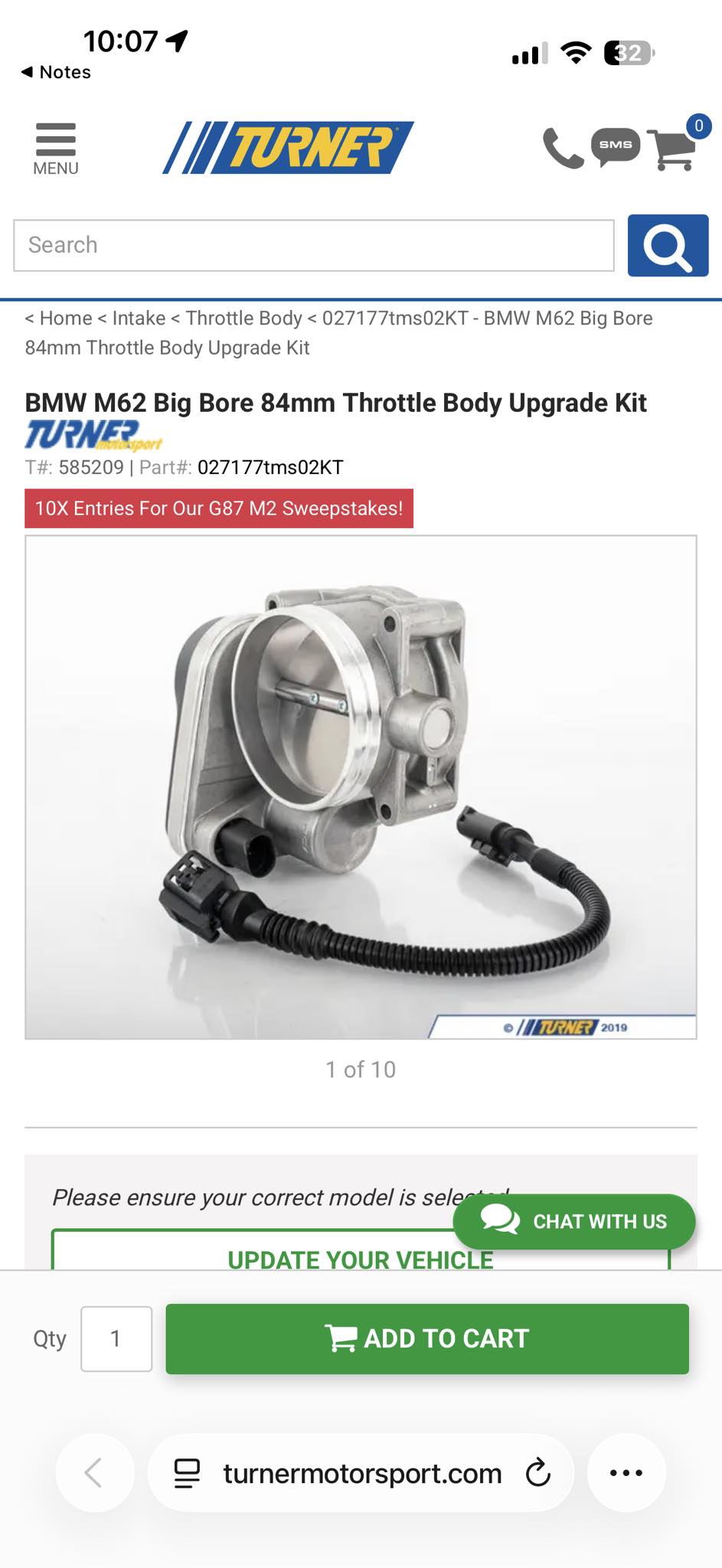 Genuine BMW 13547505836 Air Intake Hose; Air Boot to Throttle Housing