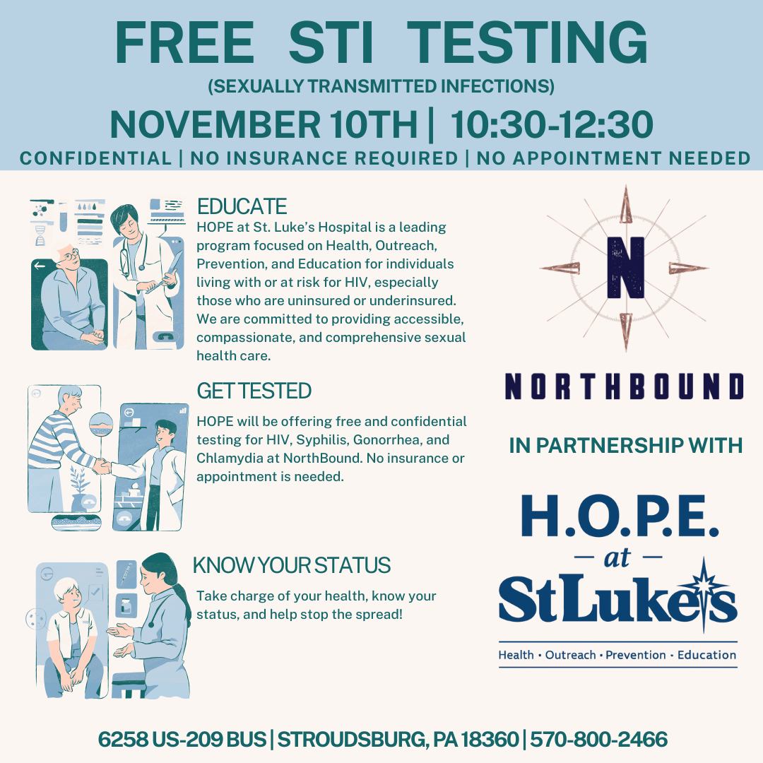 NorthBound & Co - 🚨 Free STI Testing Event 🚨 NorthBound &... | Facebook