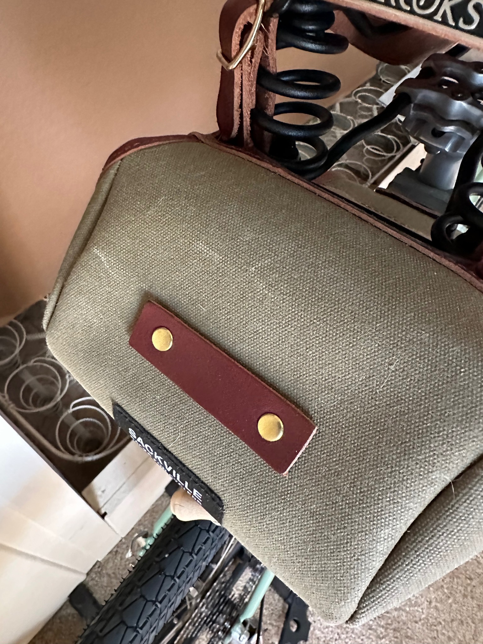 SOLD For Sale: Sackville Banana Sack in Khaki. Mounted for fit